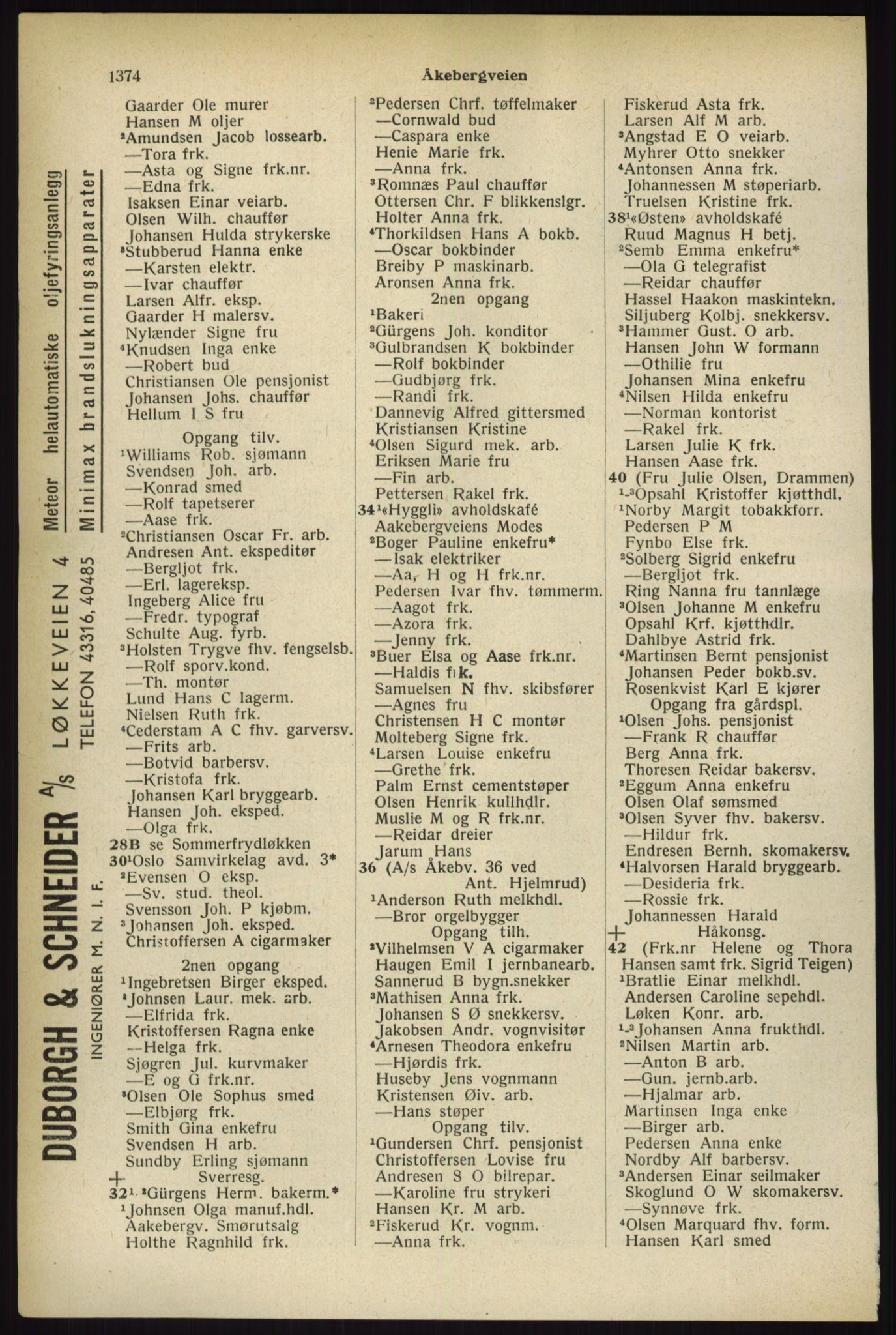 Kristiania/Oslo adressebok, PUBL/-, 1933, p. 1374