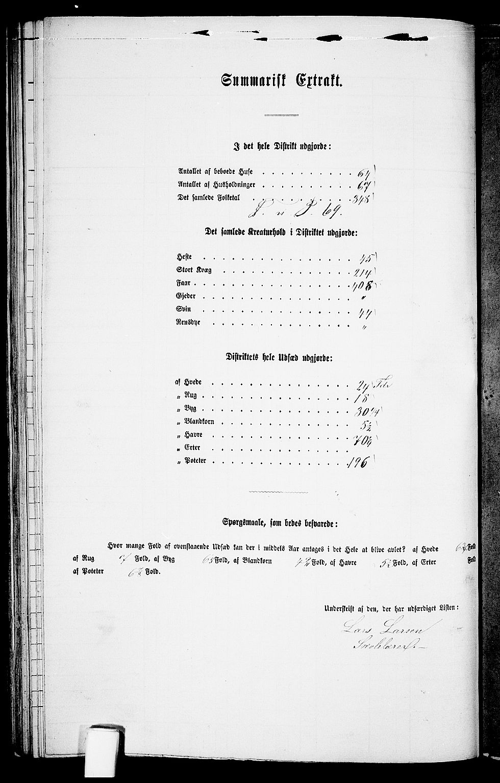 RA, 1865 census for Homedal, 1865, p. 110