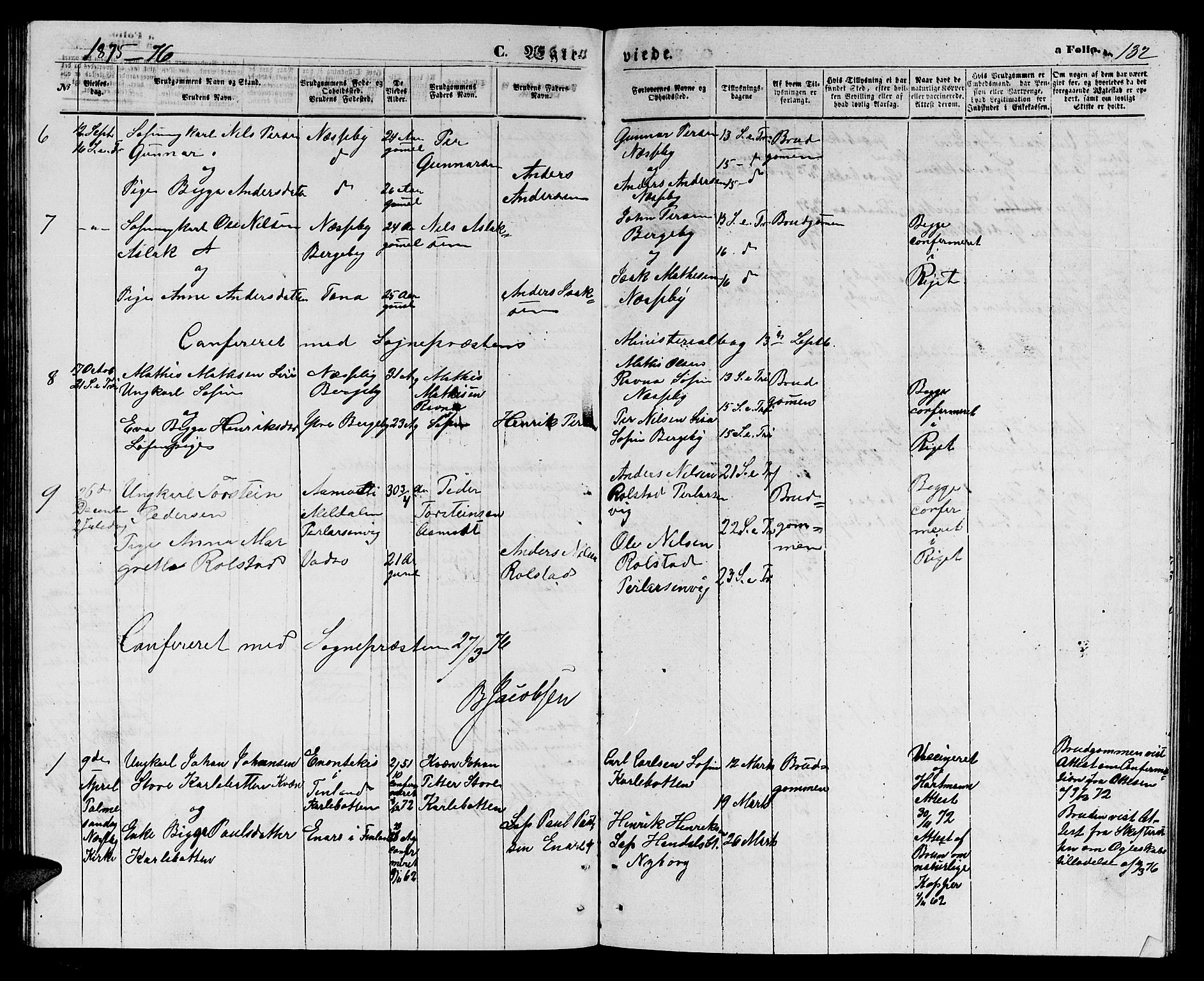 Nesseby sokneprestkontor, SATØ/S-1330/H/Hb/L0003klokker: Parish register (copy) no. 3, 1869-1876, p. 132