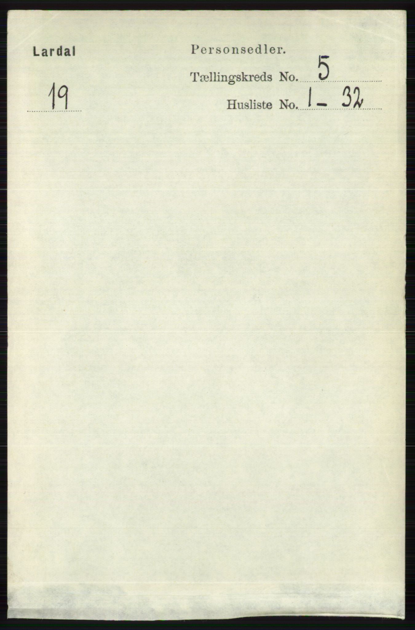RA, 1891 census for 0728 Lardal, 1891, p. 2701