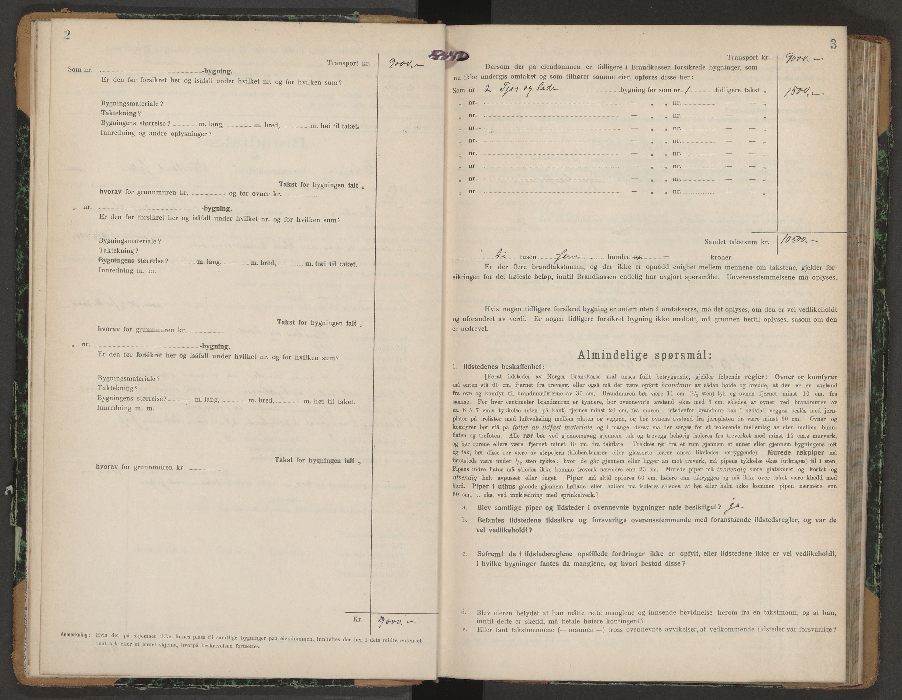 Andøy lensmannskontor, AV/SAT-A-1187/1/O/Oa/L0006: Branntakstprotokoll, 1922-1929