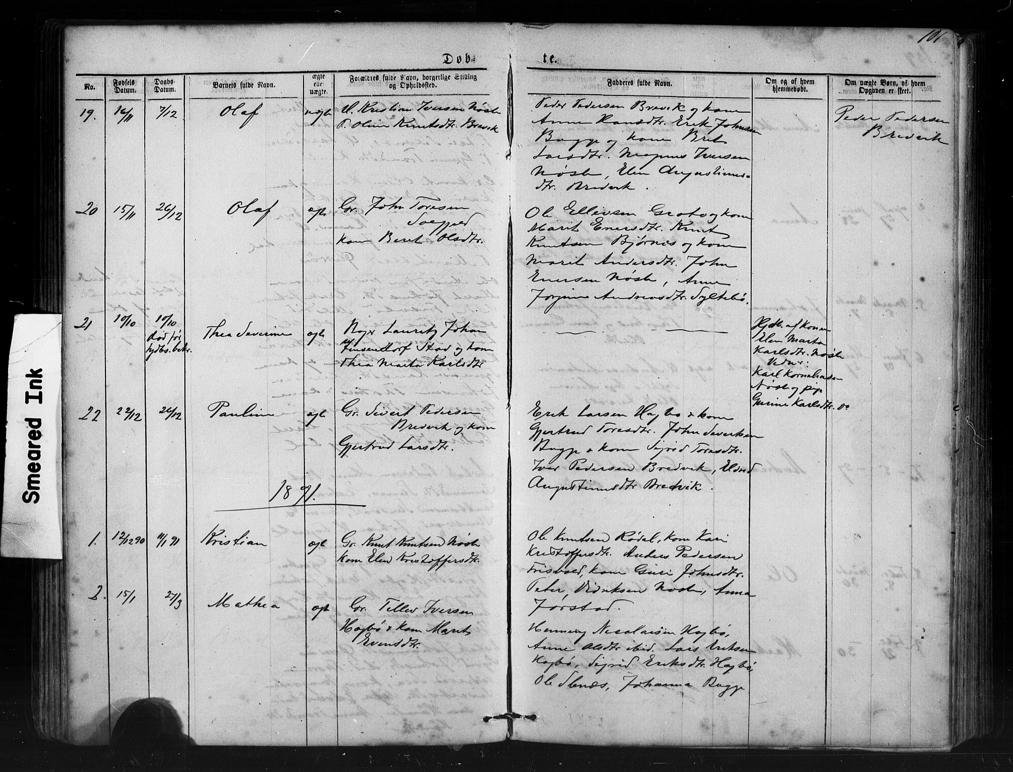 Ministerialprotokoller, klokkerbøker og fødselsregistre - Møre og Romsdal, SAT/A-1454/552/L0638: Parish register (copy) no. 552C01, 1867-1902, p. 101