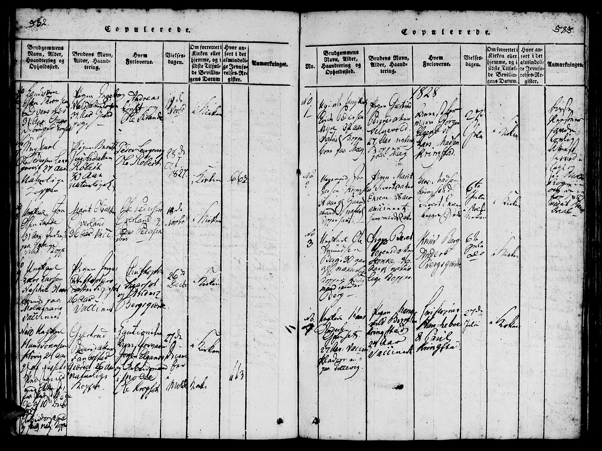 Ministerialprotokoller, klokkerbøker og fødselsregistre - Møre og Romsdal, AV/SAT-A-1454/555/L0652: Parish register (official) no. 555A03, 1817-1843, p. 382-383