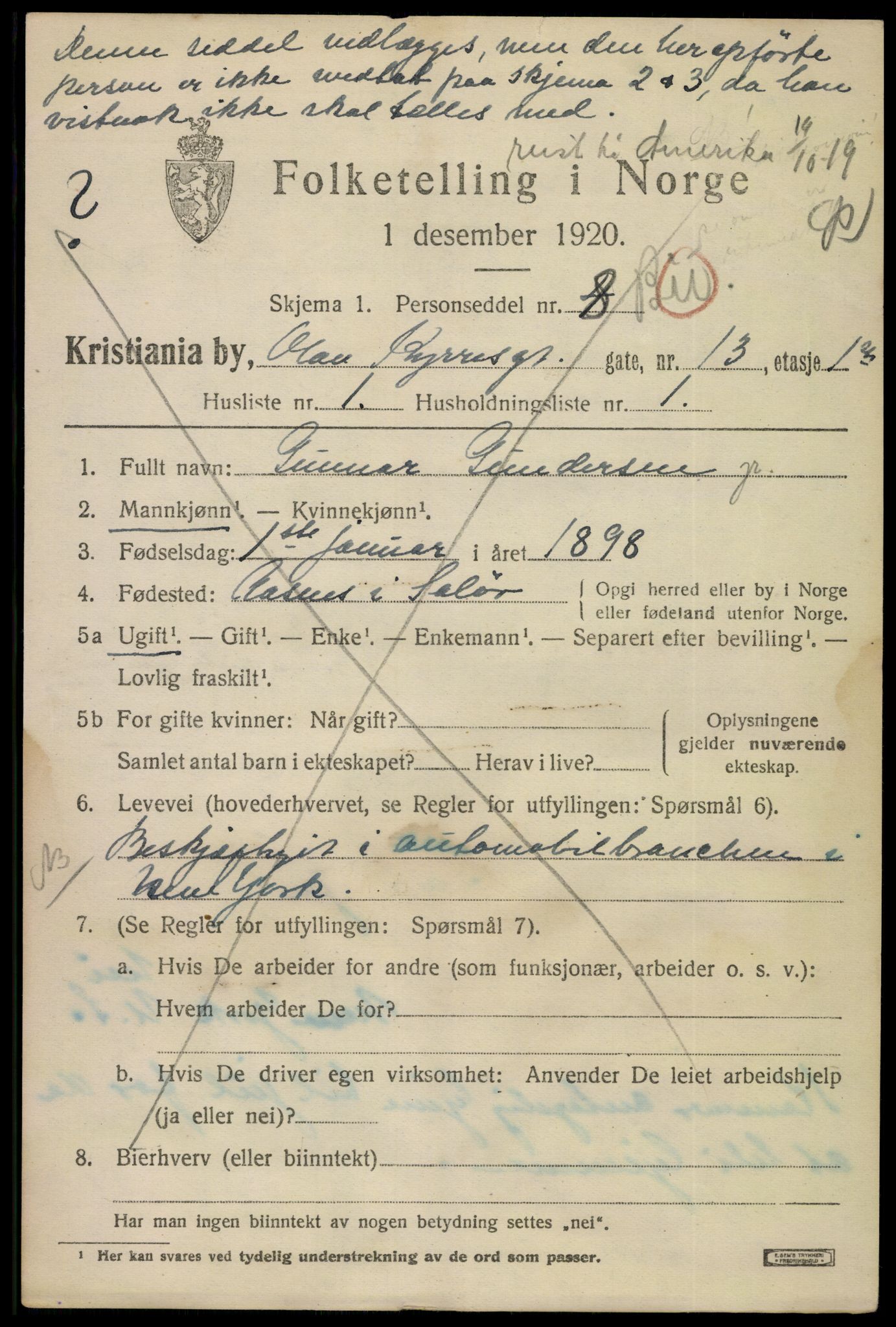 SAO, 1920 census for Kristiania, 1920, p. 432827