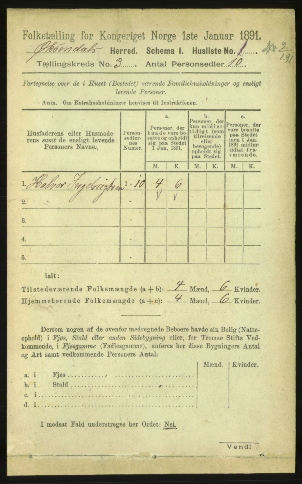 RA, 1891 census for 1561 Øksendal, 1891, p. 572