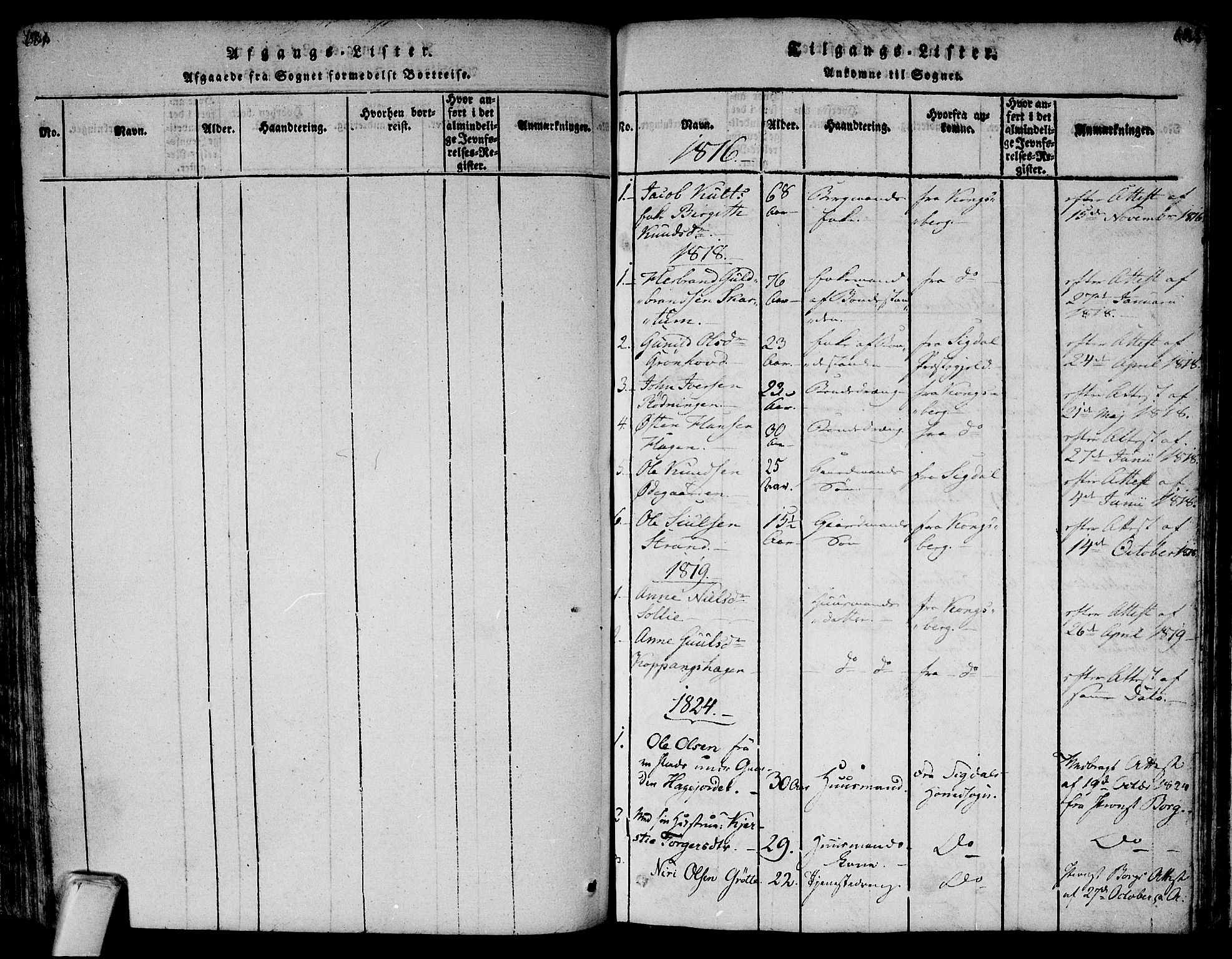 Flesberg kirkebøker, AV/SAKO-A-18/F/Fa/L0005: Parish register (official) no. I 5, 1816-1834, p. 601-602