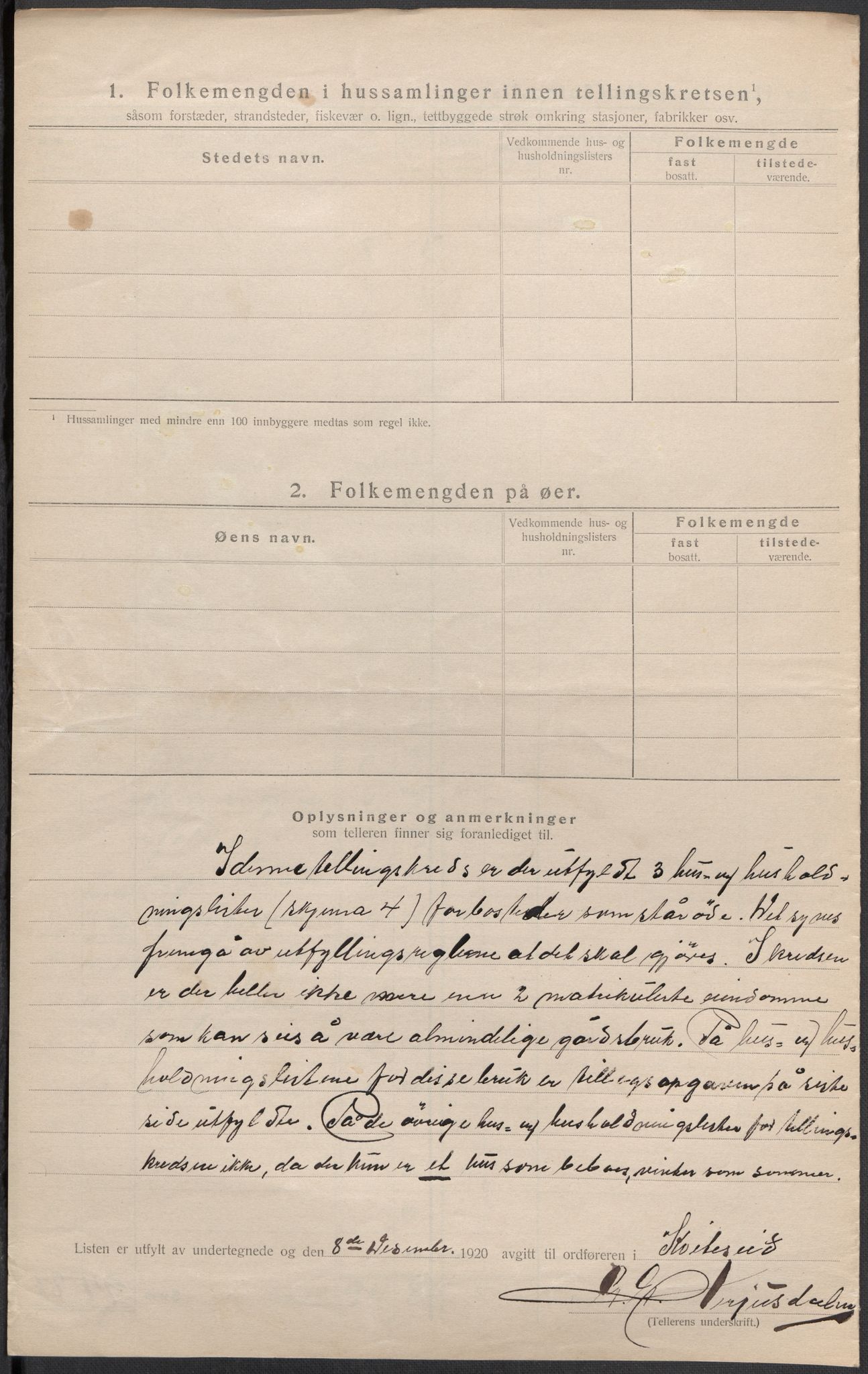 SAKO, 1920 census for Kviteseid, 1920, p. 19