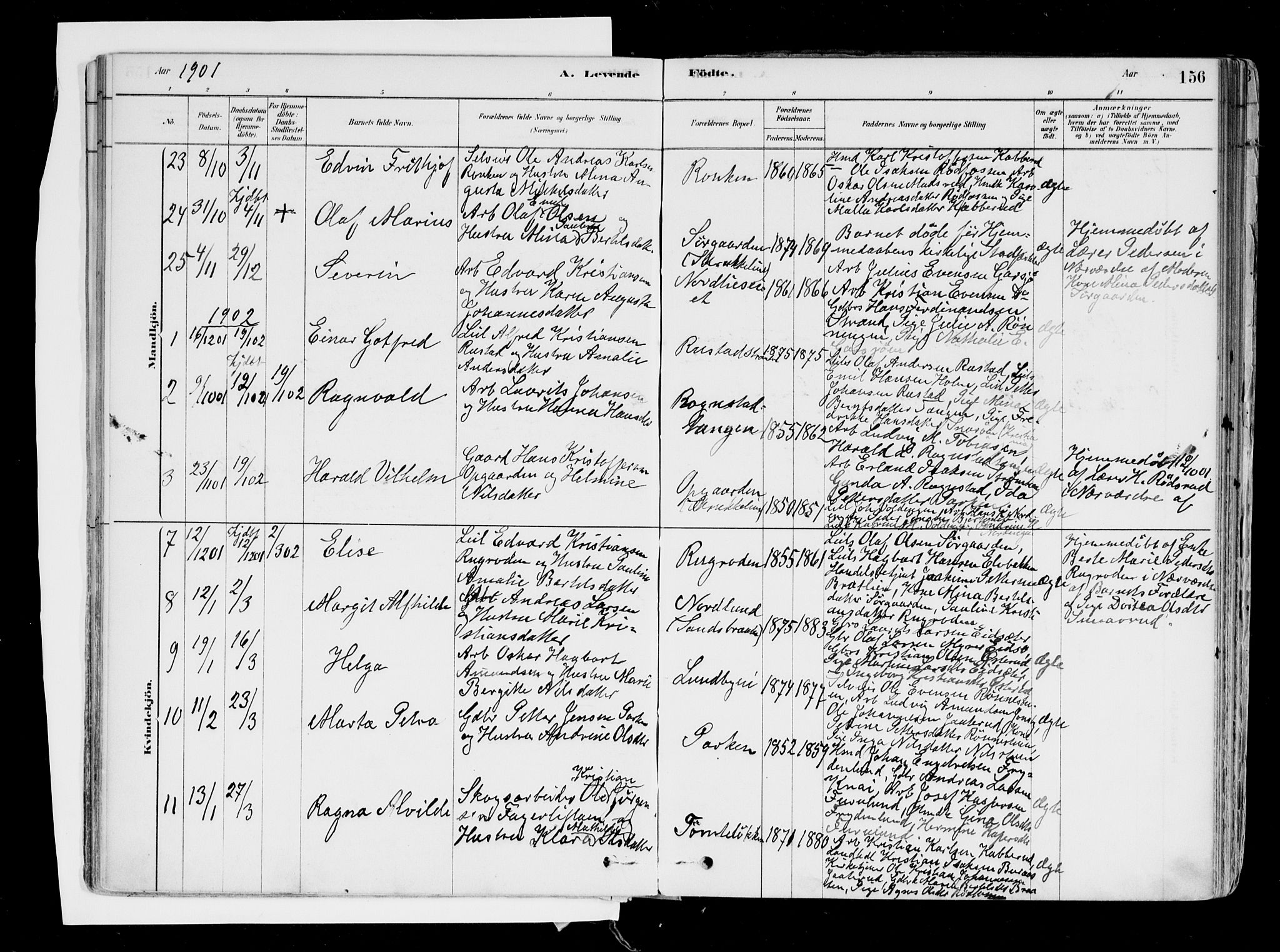 Hurdal prestekontor Kirkebøker, SAO/A-10889/F/Fa/L0007: Parish register (official) no. I 7, 1878-1906, p. 156