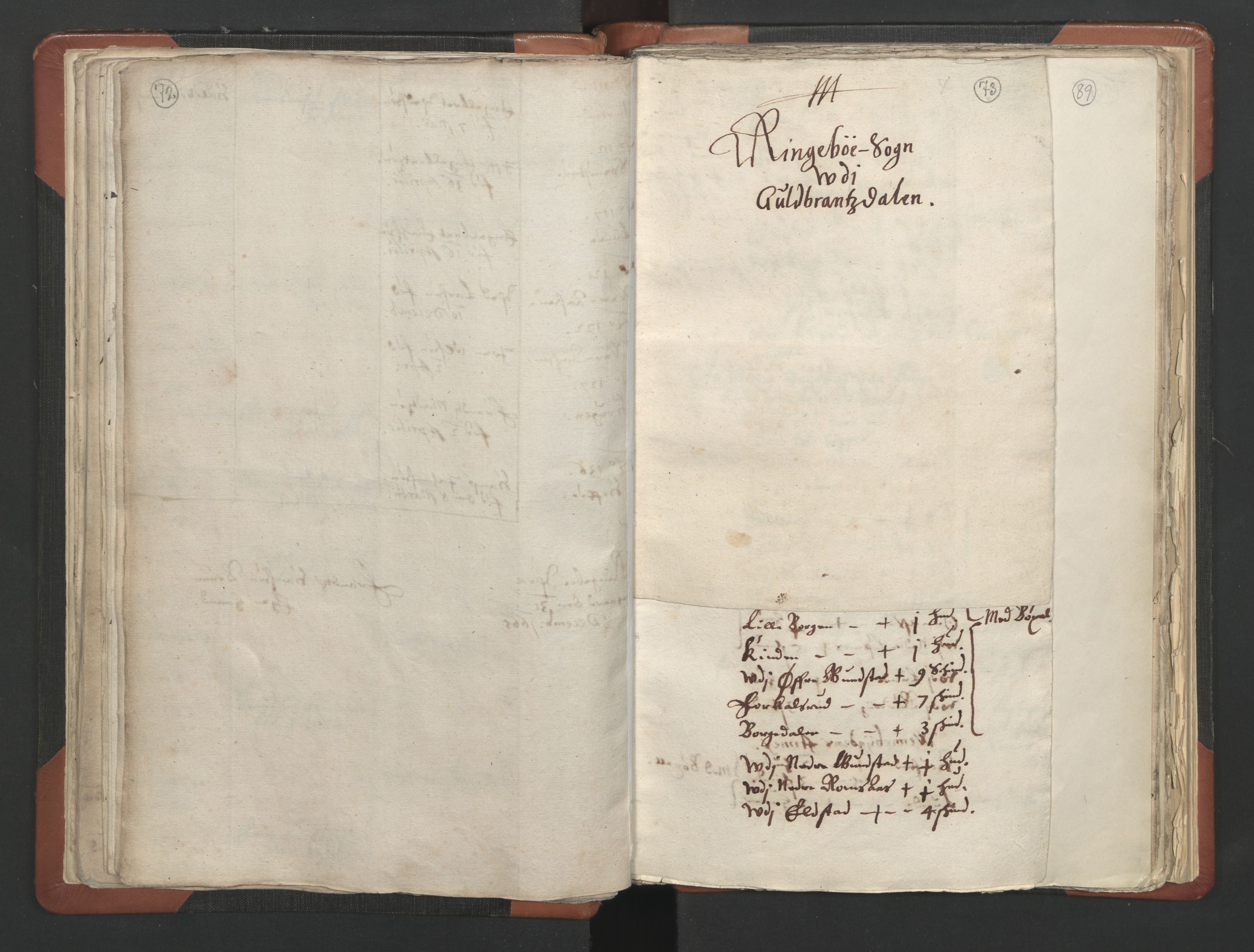 RA, Vicar's Census 1664-1666, no. 6: Gudbrandsdal deanery, 1664-1666, p. 72-73