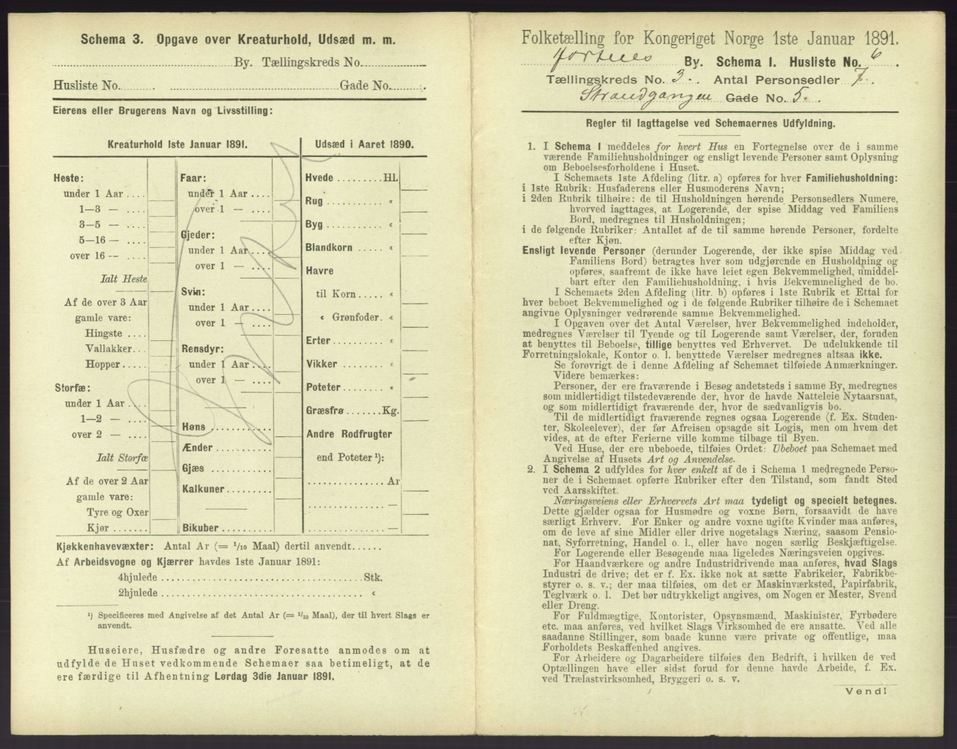 RA, 1891 census for 0703 Horten, 1891, p. 297