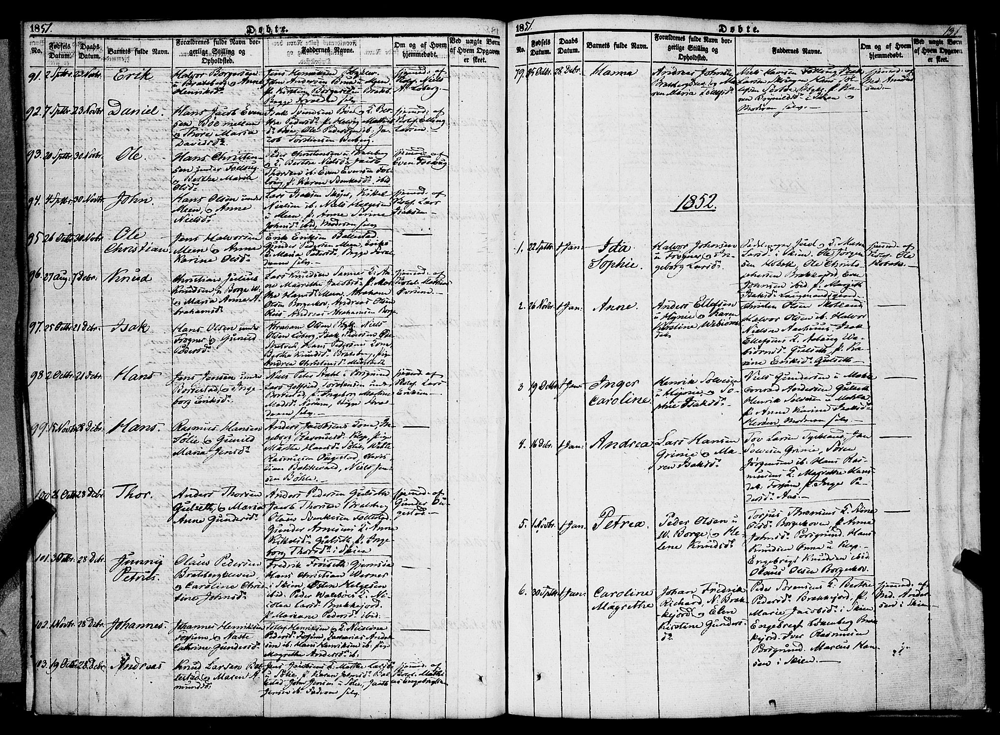 Gjerpen kirkebøker, SAKO/A-265/F/Fa/L0007a: Parish register (official) no. I 7A, 1834-1857, p. 131