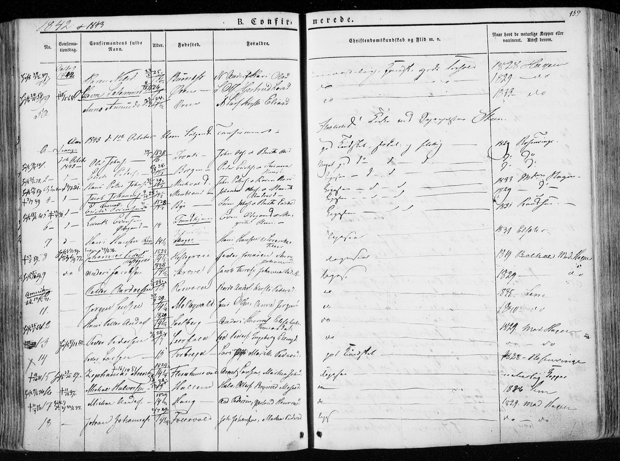Ministerialprotokoller, klokkerbøker og fødselsregistre - Nord-Trøndelag, SAT/A-1458/723/L0239: Parish register (official) no. 723A08, 1841-1851, p. 159