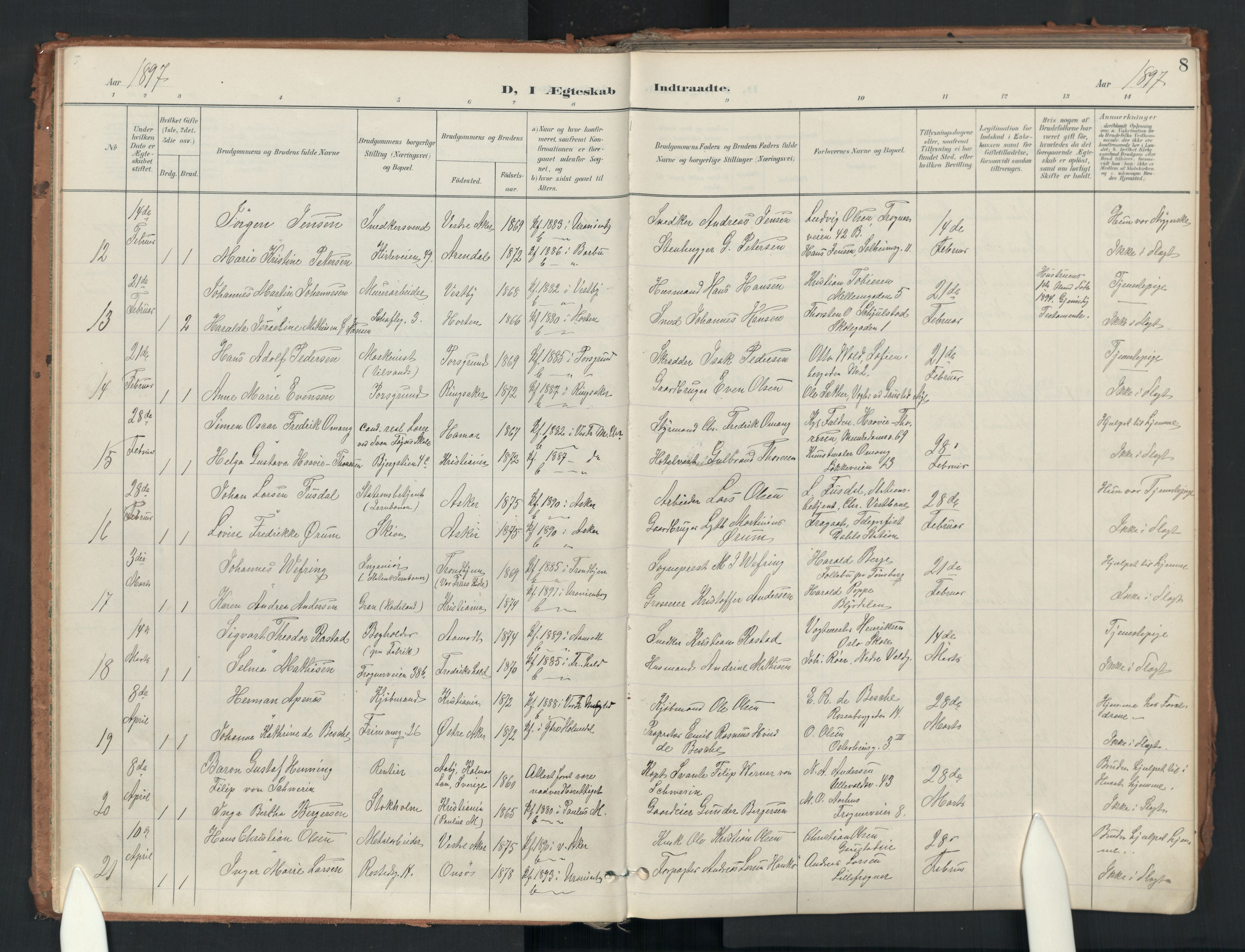 Uranienborg prestekontor Kirkebøker, AV/SAO-A-10877/F/Fa/L0007: Parish register (official) no. I 7, 1896-1914, p. 8