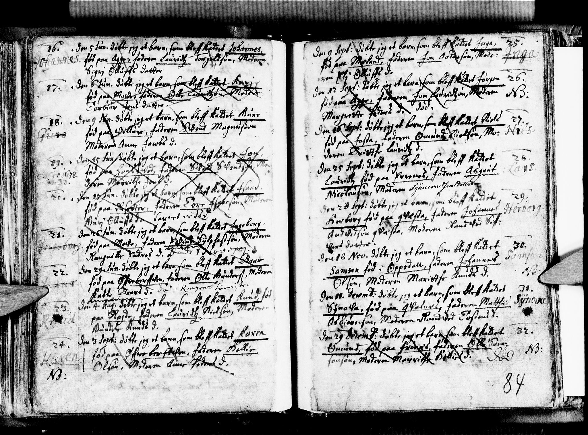 Ullensvang sokneprestembete, SAB/A-78701/H/Haa: Parish register (official) no. A 1 /1, 1669-1718, p. 84