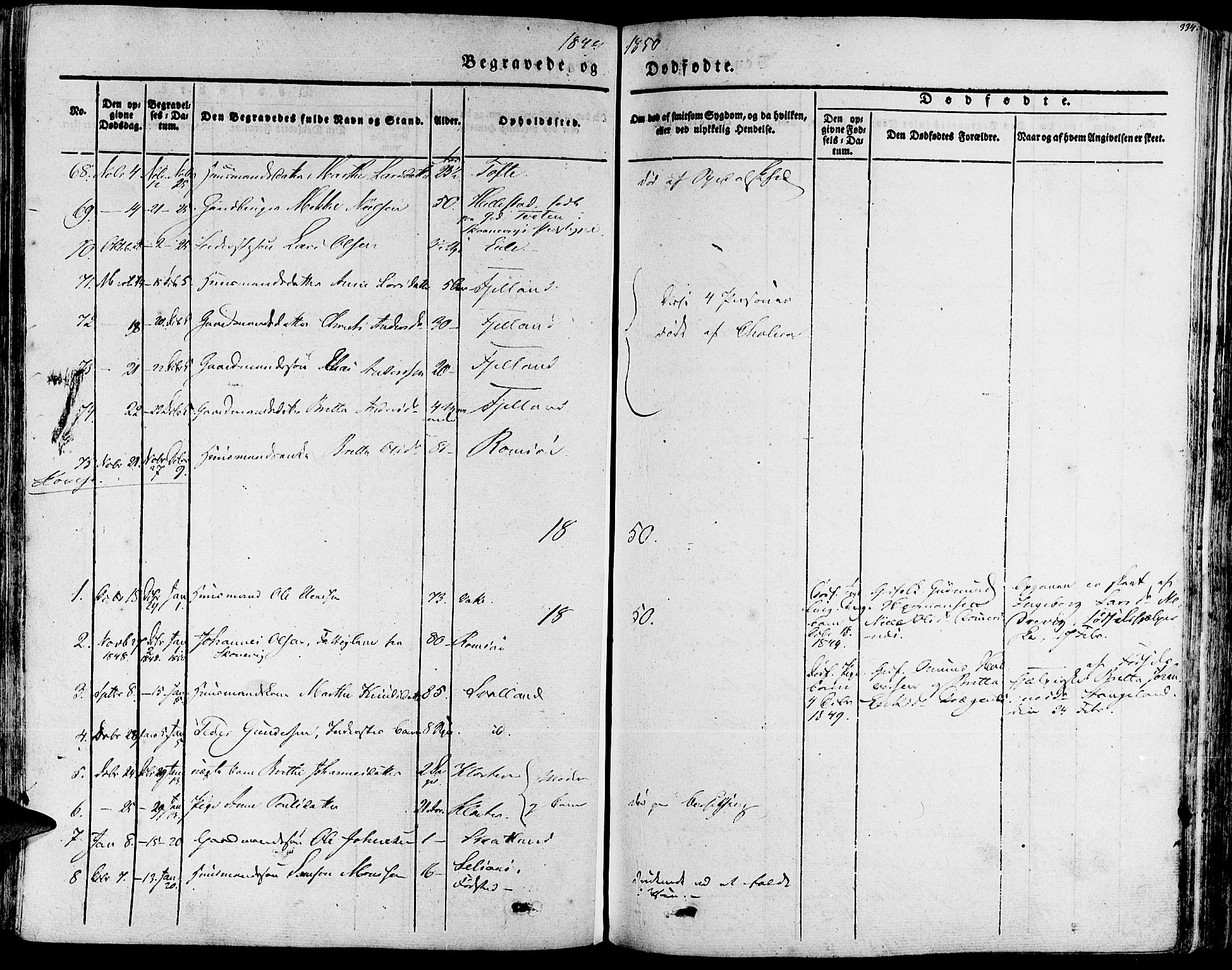 Fjelberg sokneprestembete, AV/SAB-A-75201/H/Haa: Parish register (official) no. A 6, 1835-1851, p. 334