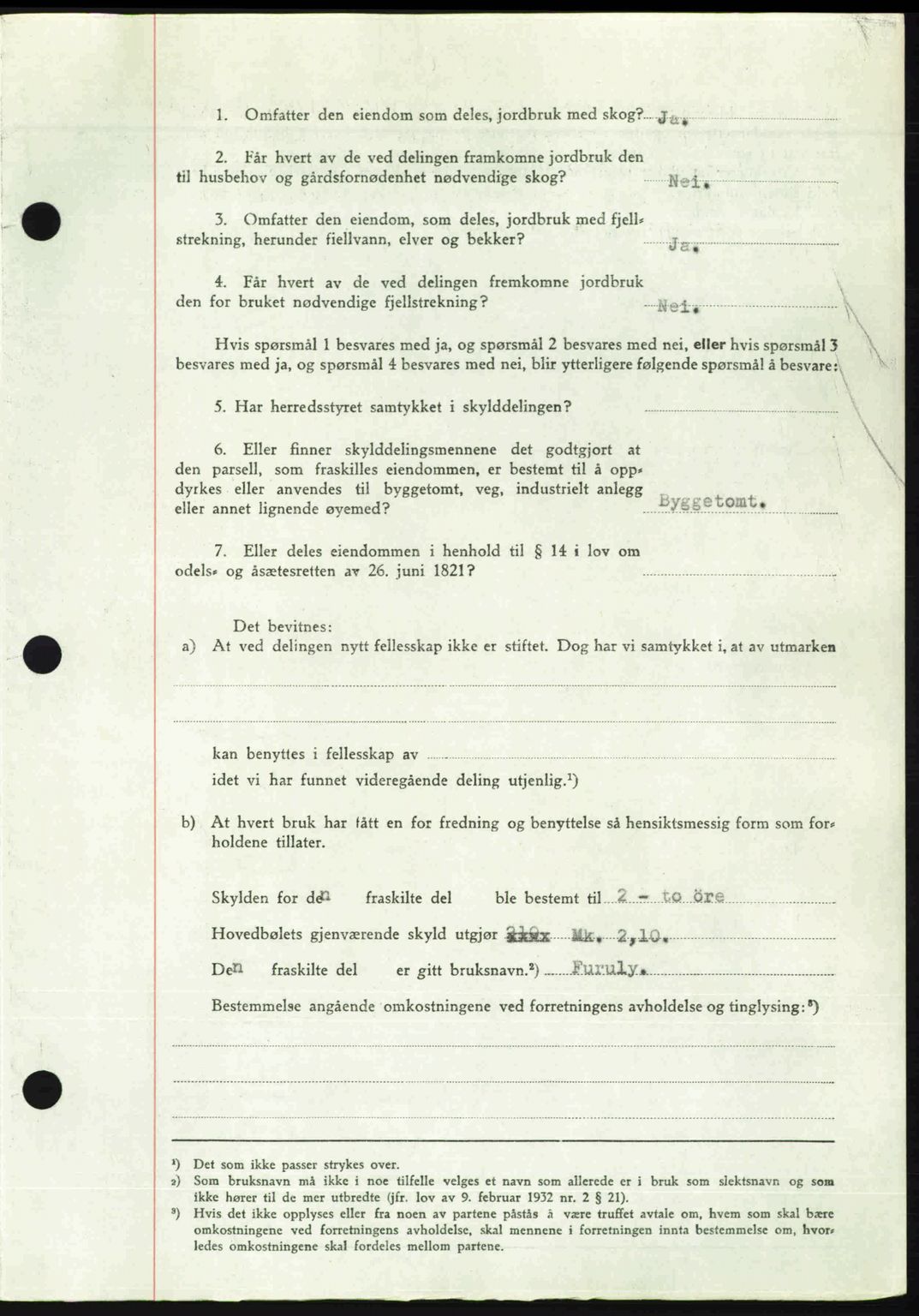 Romsdal sorenskriveri, AV/SAT-A-4149/1/2/2C: Mortgage book no. A23, 1947-1947, Diary no: : 1323/1947