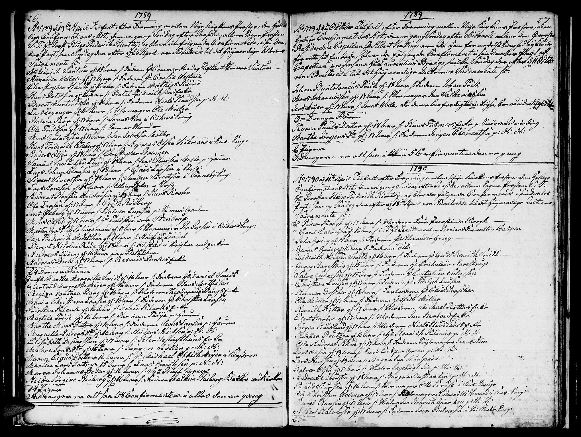 Nykirken Sokneprestembete, SAB/A-77101/H/Hab: Parish register (copy) no. A 1, 1770-1821, p. 26-27