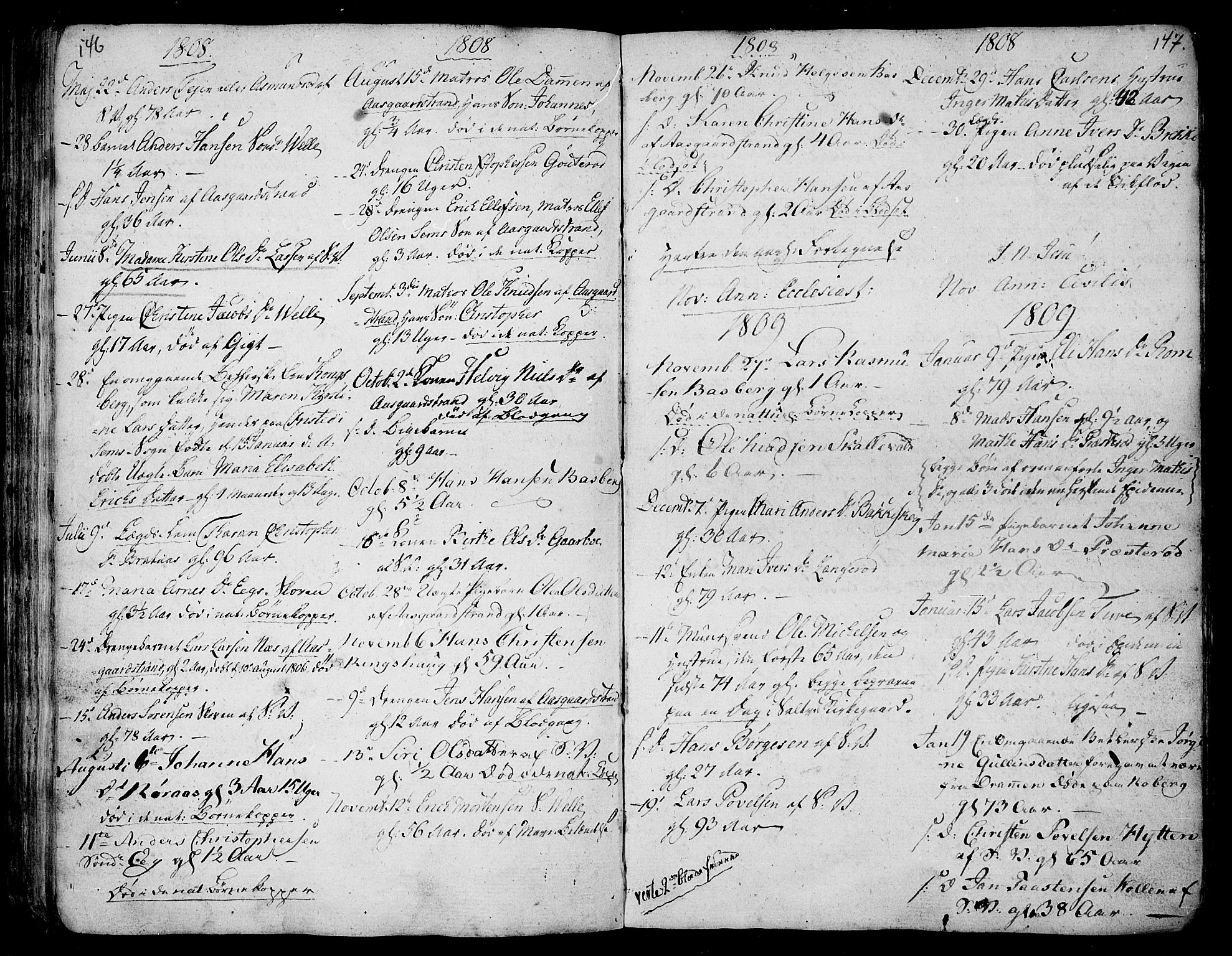 Sem kirkebøker, AV/SAKO-A-5/F/Fb/L0003: Parish register (official) no. II 3, 1792-1814, p. 146-147