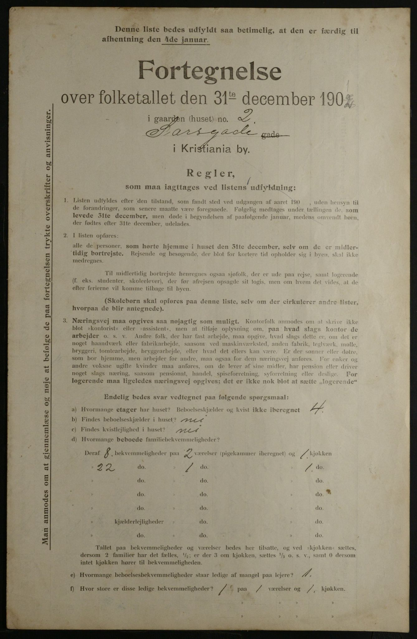 OBA, Municipal Census 1901 for Kristiania, 1901, p. 13861