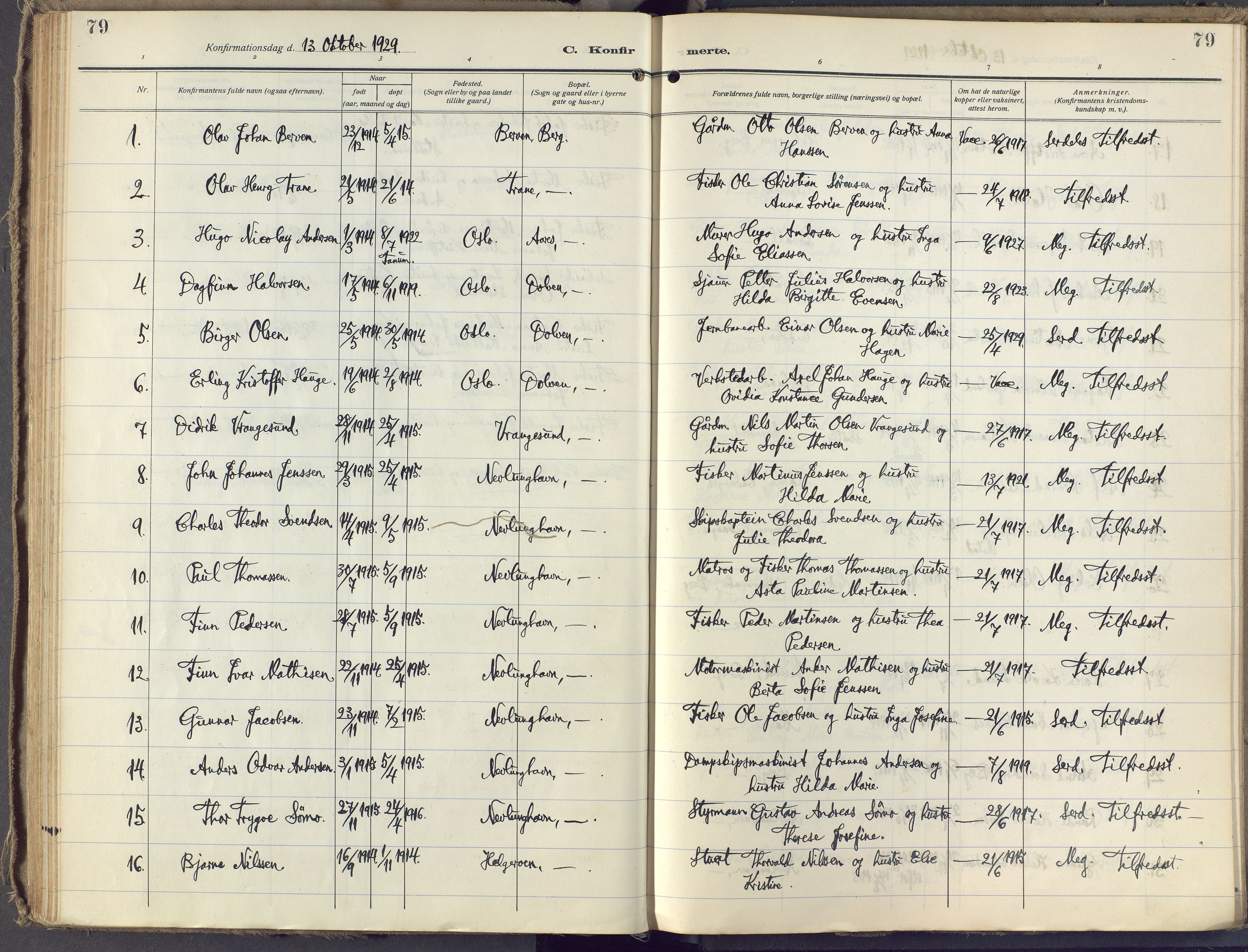 Brunlanes kirkebøker, SAKO/A-342/F/Fb/L0004: Parish register (official) no. II 4, 1923-1940, p. 79