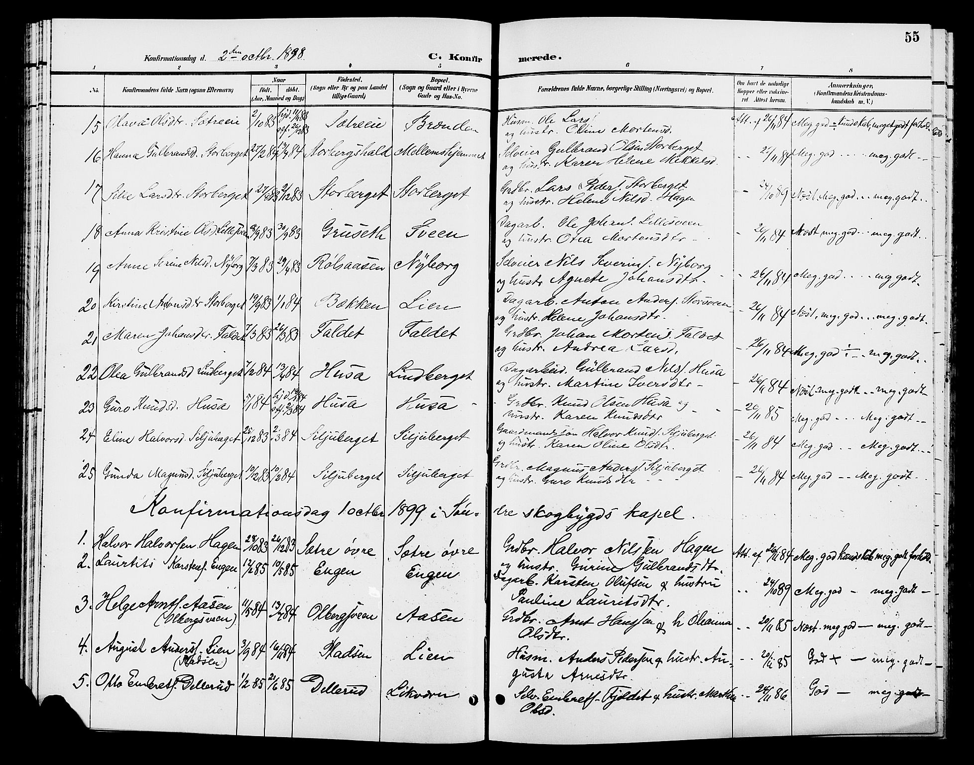 Elverum prestekontor, AV/SAH-PREST-044/H/Ha/Hab/L0006: Parish register (copy) no. 6, 1896-1907, p. 55