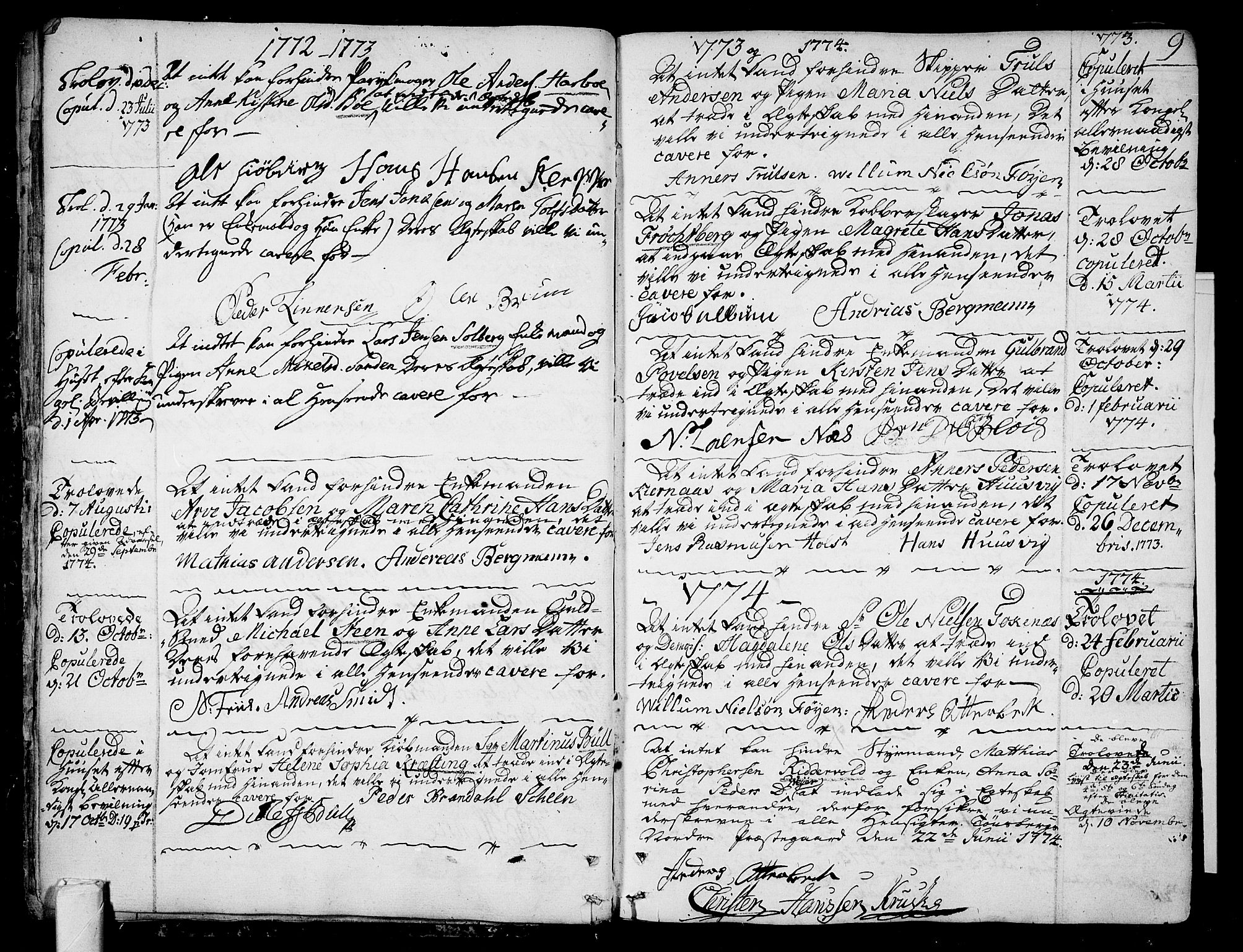 Tønsberg kirkebøker, AV/SAKO-A-330/F/Fa/L0002: Parish register (official) no. I 2, 1760-1796, p. 9