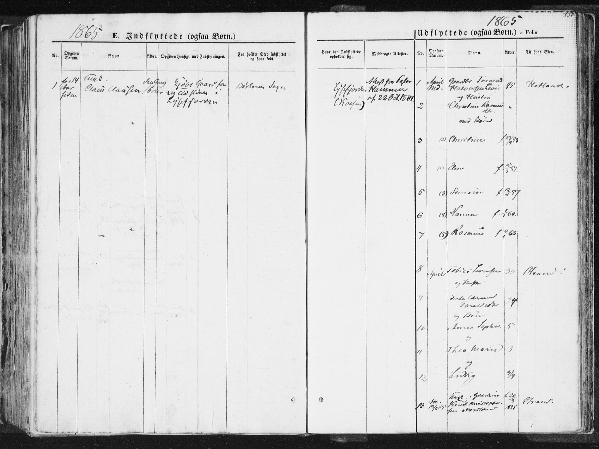 Høgsfjord sokneprestkontor, AV/SAST-A-101624/H/Ha/Haa/L0001: Parish register (official) no. A 1, 1854-1875, p. 338