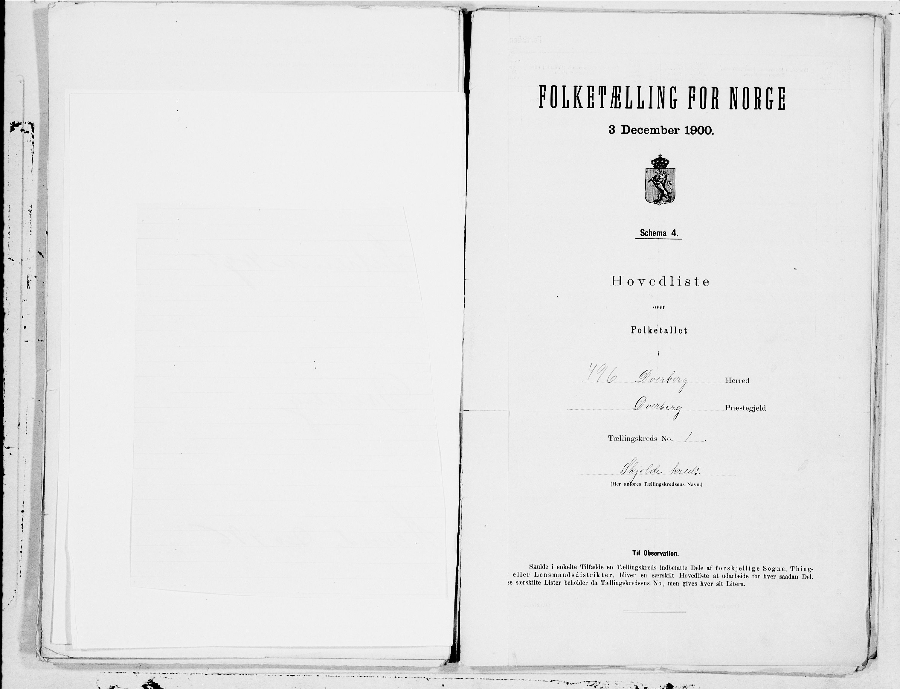 SAT, 1900 census for Dverberg, 1900, p. 2