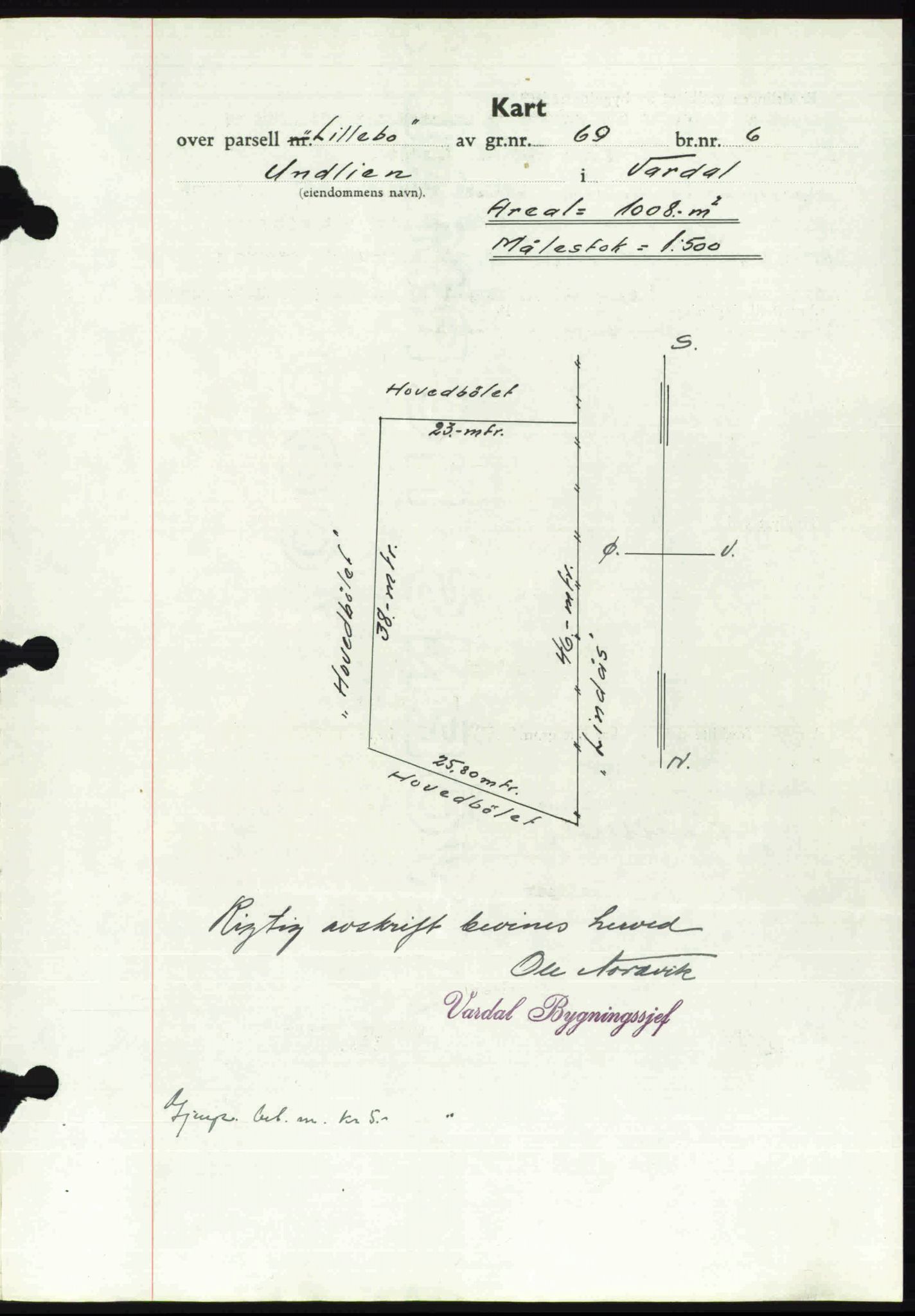 Toten tingrett, AV/SAH-TING-006/H/Hb/Hbc/L0007: Mortgage book no. Hbc-07, 1939-1940, Diary no: : 287/1940