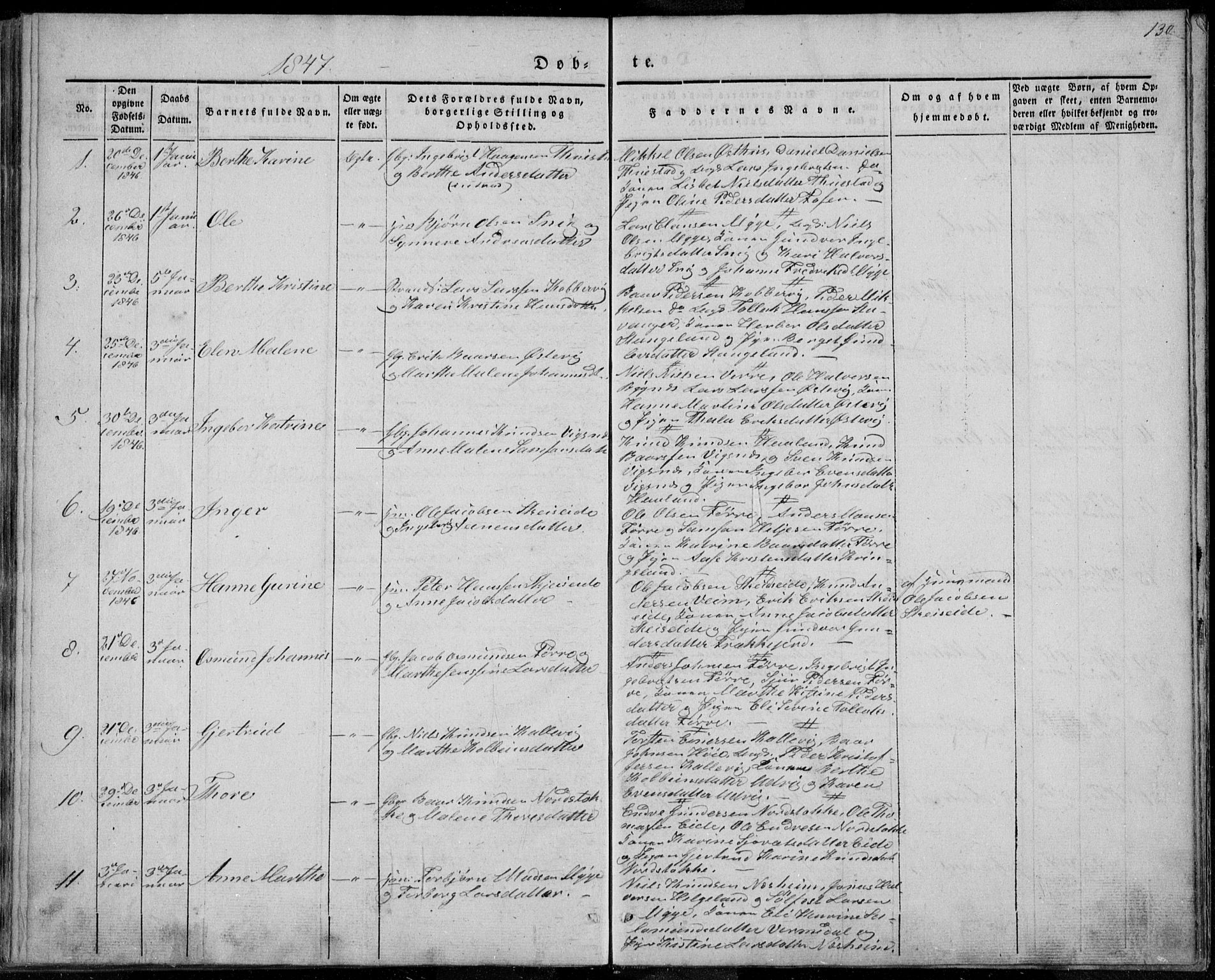 Avaldsnes sokneprestkontor, SAST/A -101851/H/Ha/Haa/L0006: Parish register (official) no. A 6, 1839-1847, p. 130