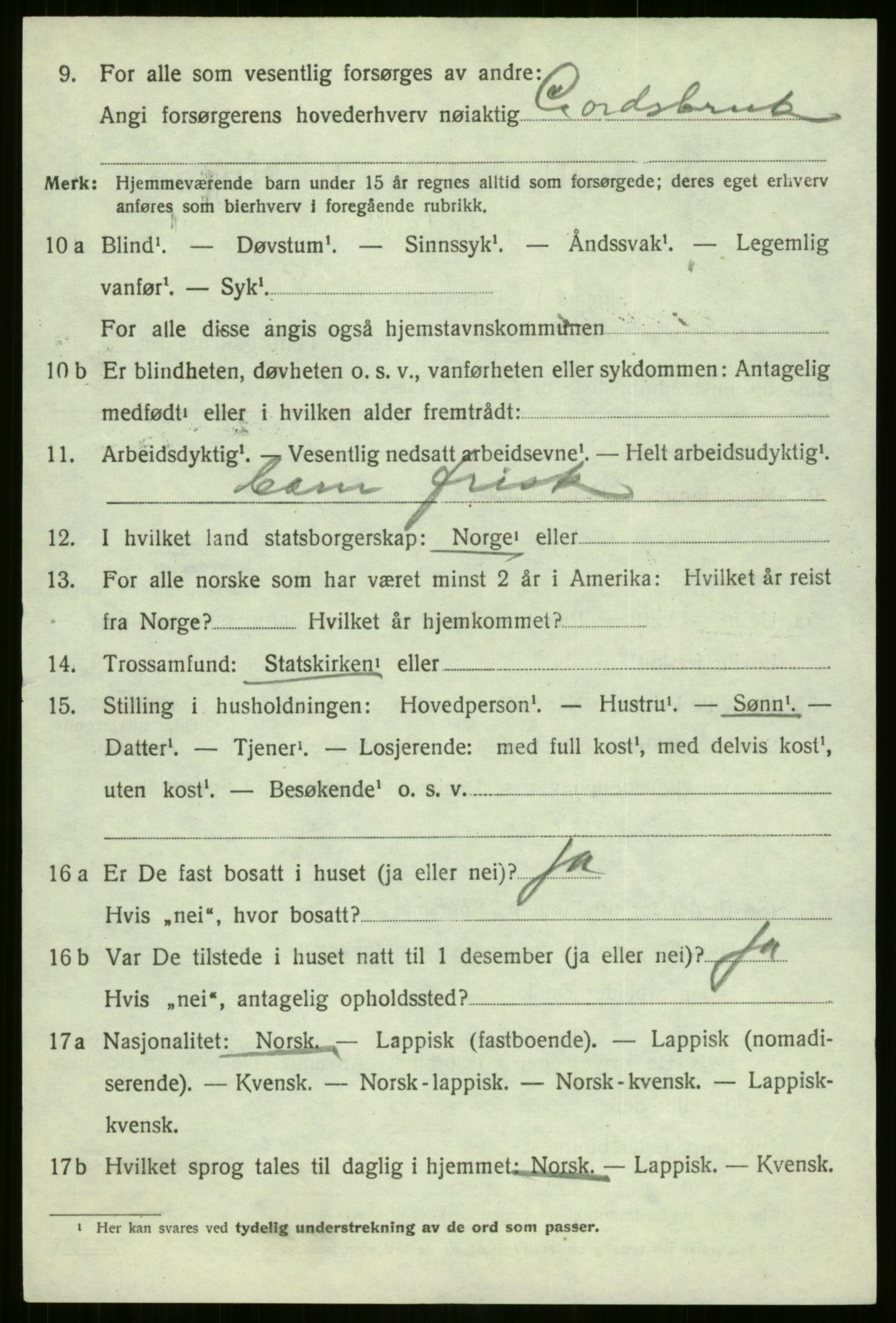 SATØ, 1920 census for Nordreisa, 1920, p. 1802