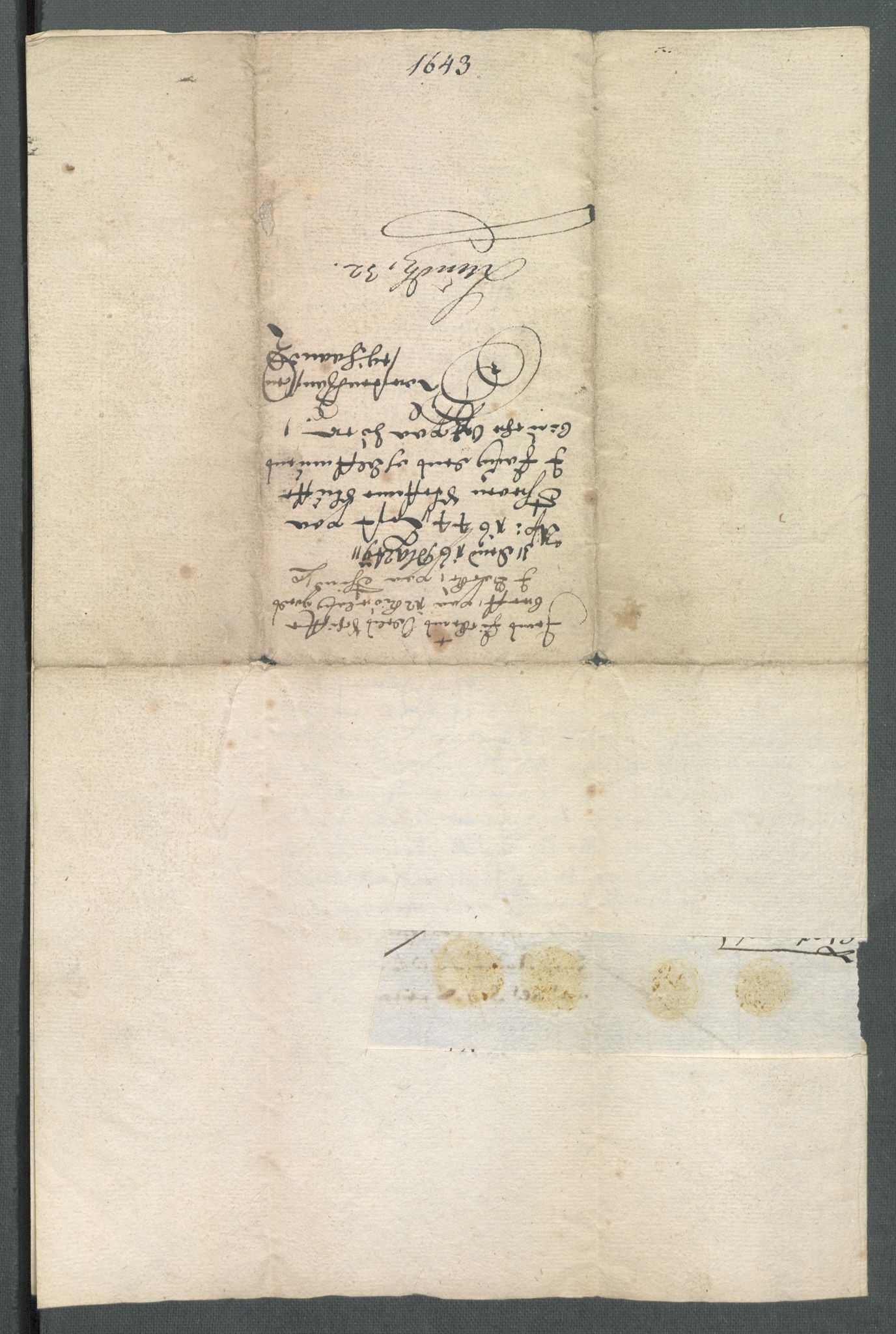 Riksarkivets diplomsamling, AV/RA-EA-5965/F02/L0157: Dokumenter, 1643, p. 42