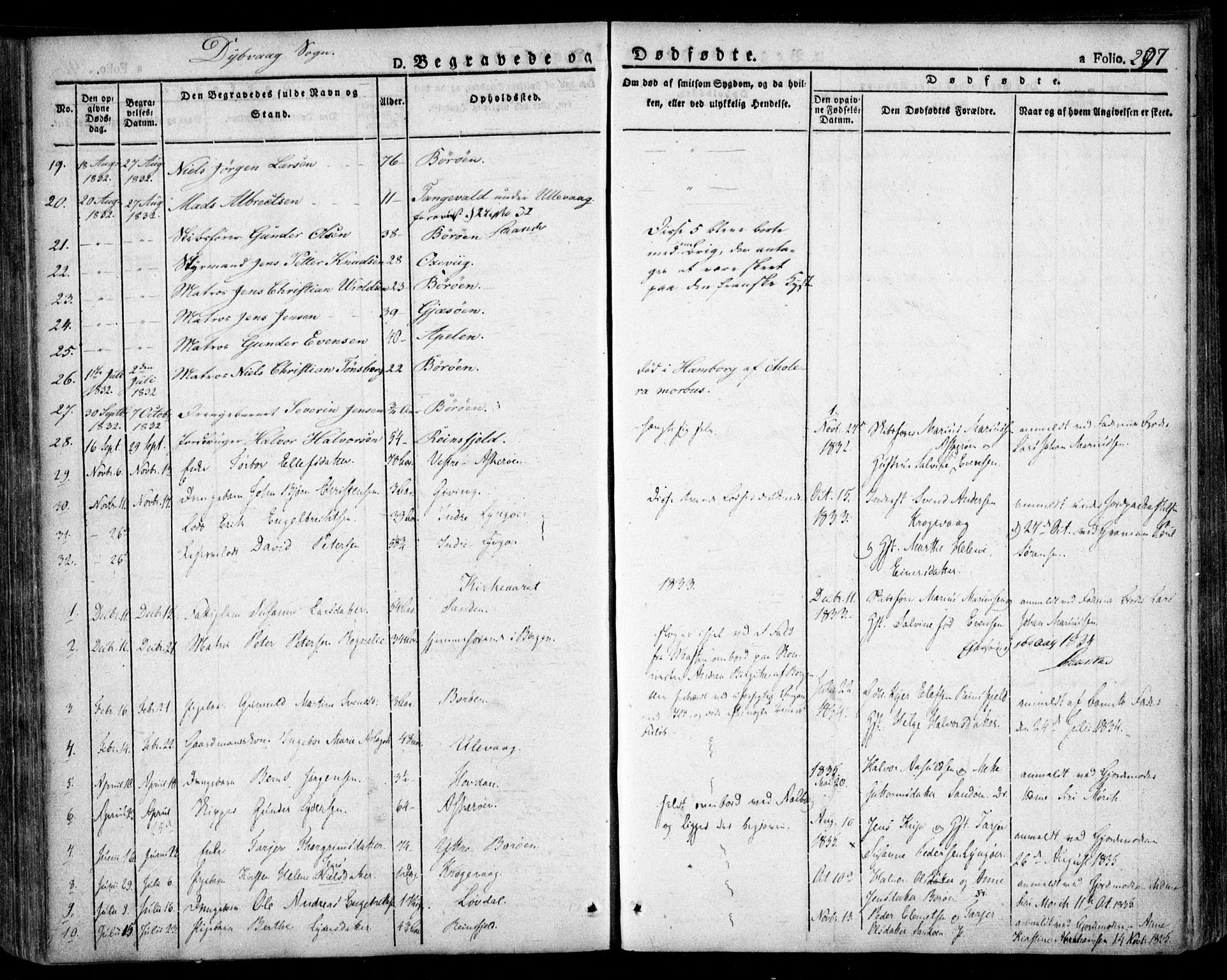 Dypvåg sokneprestkontor, SAK/1111-0007/F/Fa/Faa/L0004: Parish register (official) no. A 4, 1824-1840, p. 297