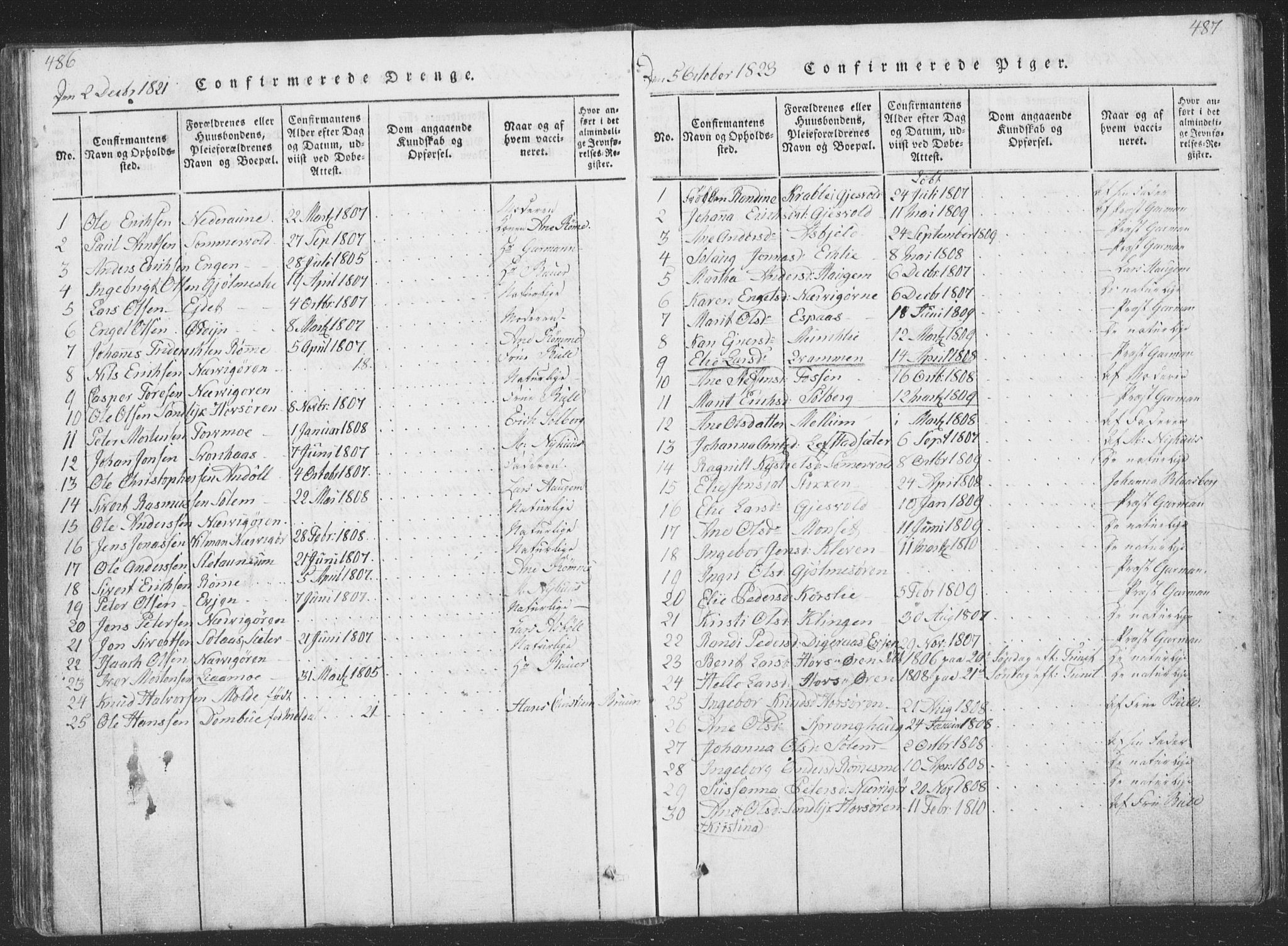 Ministerialprotokoller, klokkerbøker og fødselsregistre - Sør-Trøndelag, SAT/A-1456/668/L0816: Parish register (copy) no. 668C05, 1816-1893, p. 486-487