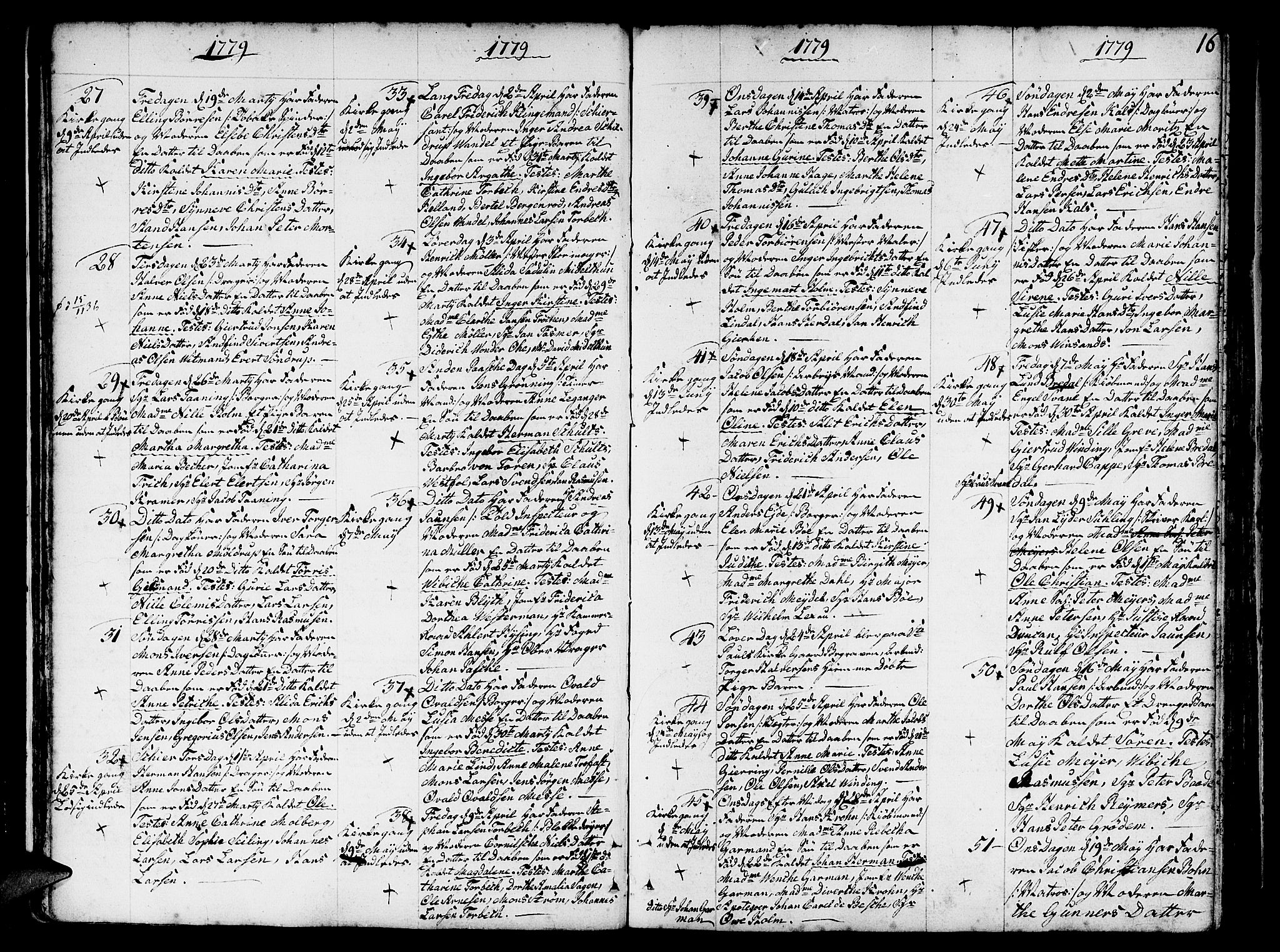 Nykirken Sokneprestembete, SAB/A-77101/H/Haa/L0005: Parish register (official) no. A 5, 1775-1808, p. 16
