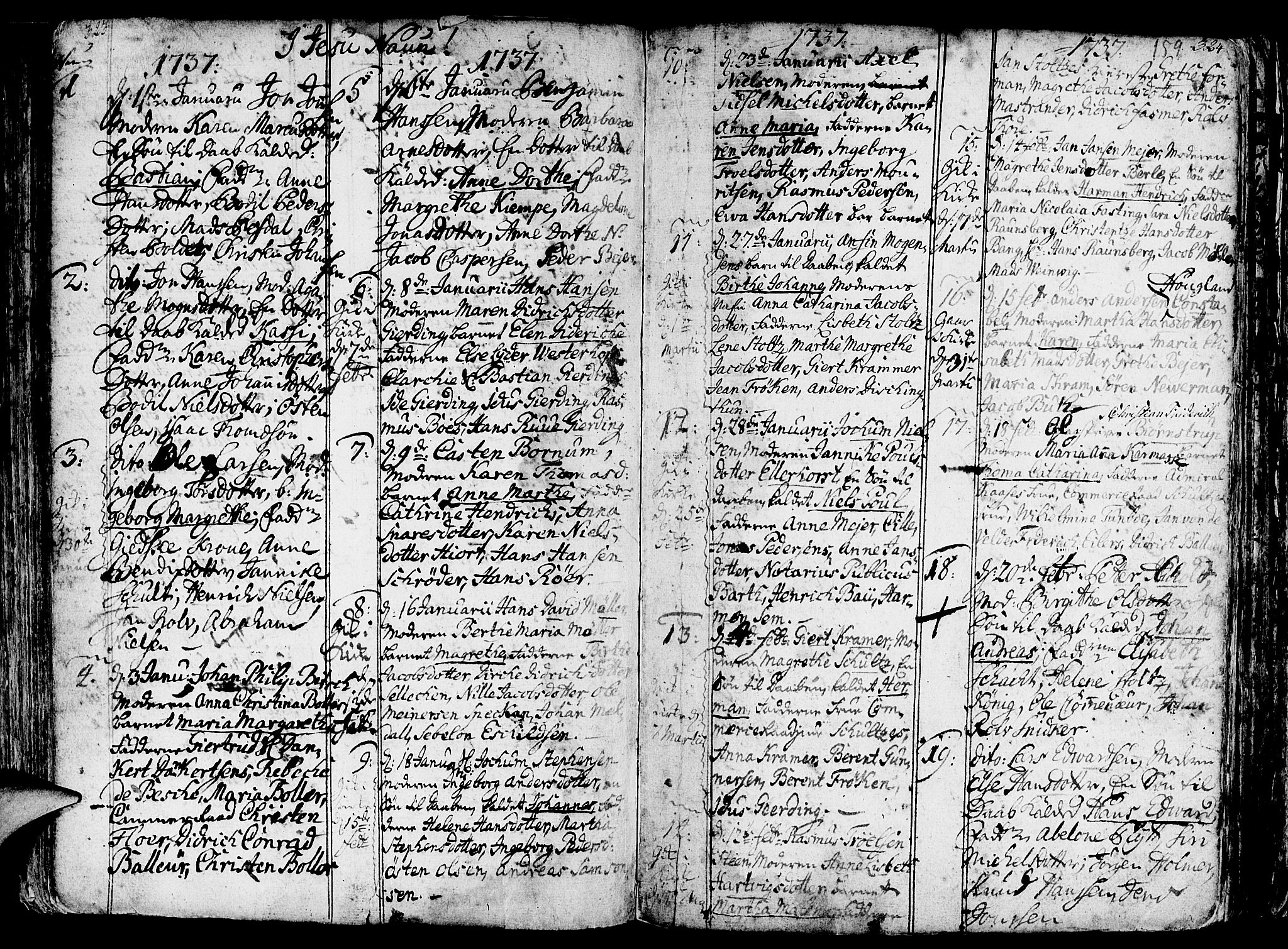 Nykirken Sokneprestembete, AV/SAB-A-77101/H/Haa/L0003: Parish register (official) no. A 3, 1717-1764, p. 159