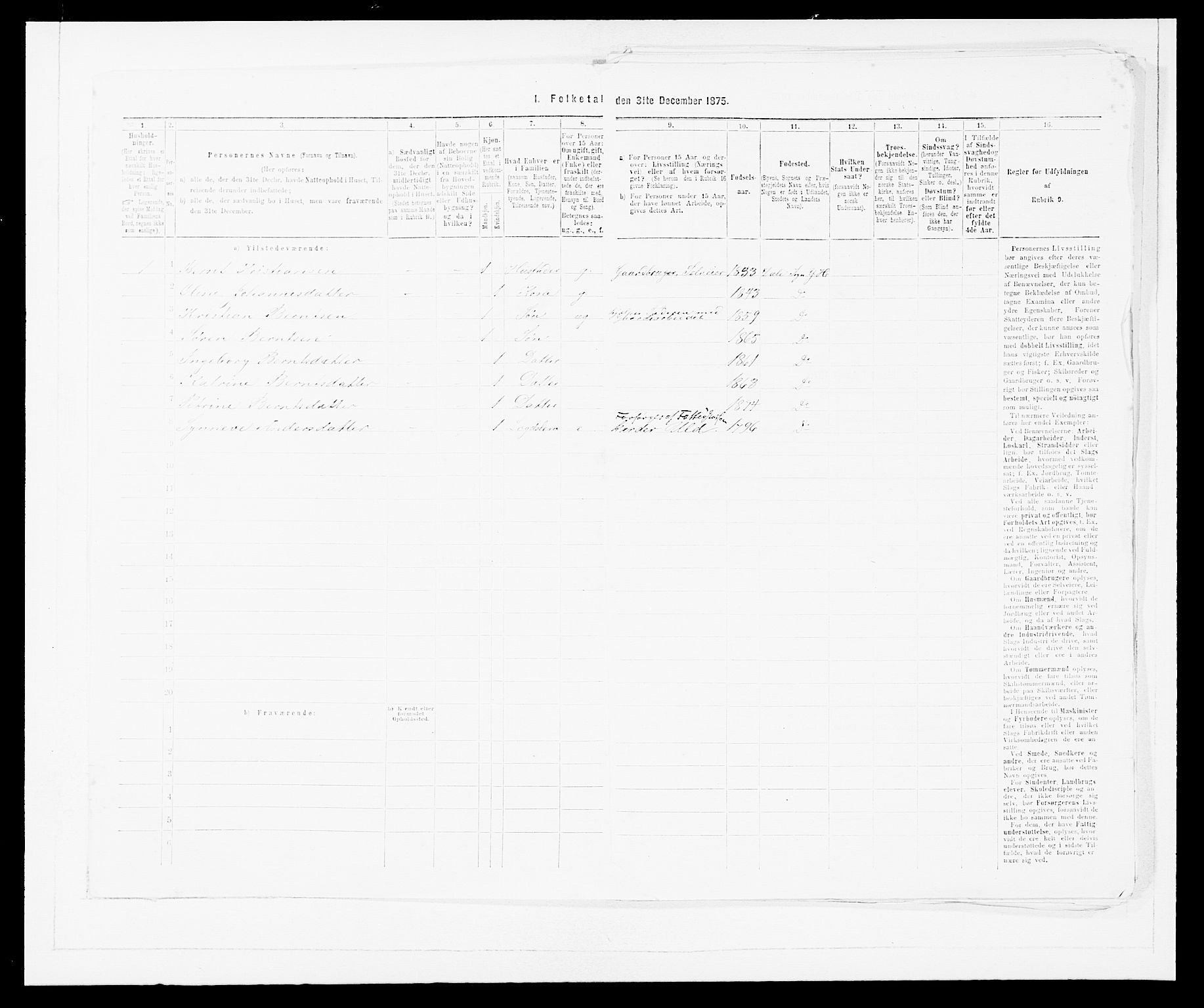 SAB, 1875 census for 1429P Ytre Holmedal, 1875, p. 764