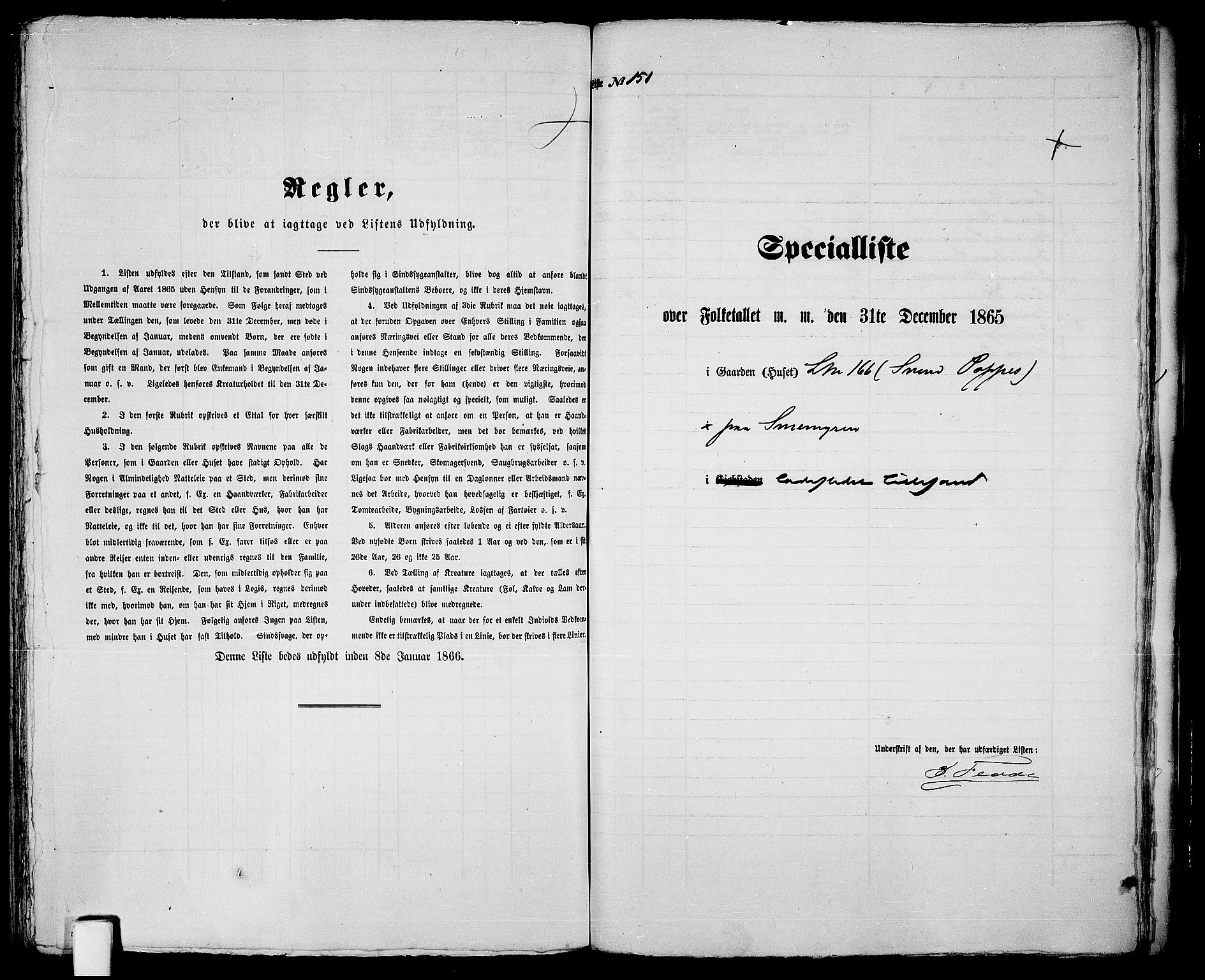 RA, 1865 census for Vestre Moland/Lillesand, 1865, p. 311