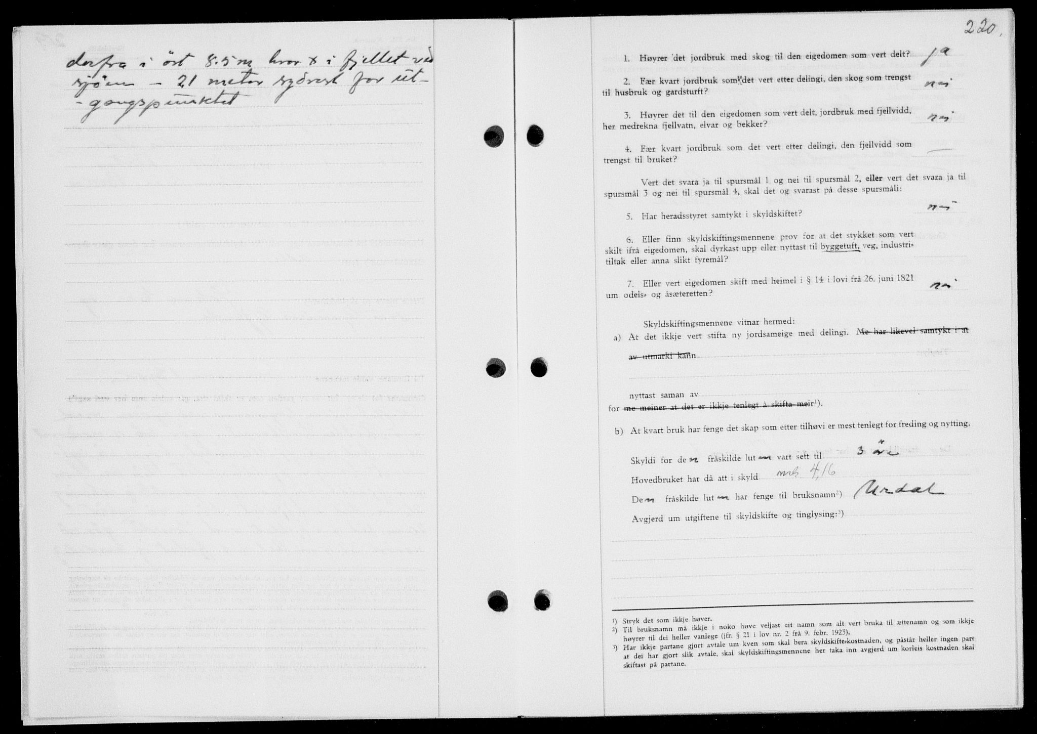 Ryfylke tingrett, SAST/A-100055/001/II/IIB/L0085: Mortgage book no. 64, 1941-1941, Diary no: : 727/1941