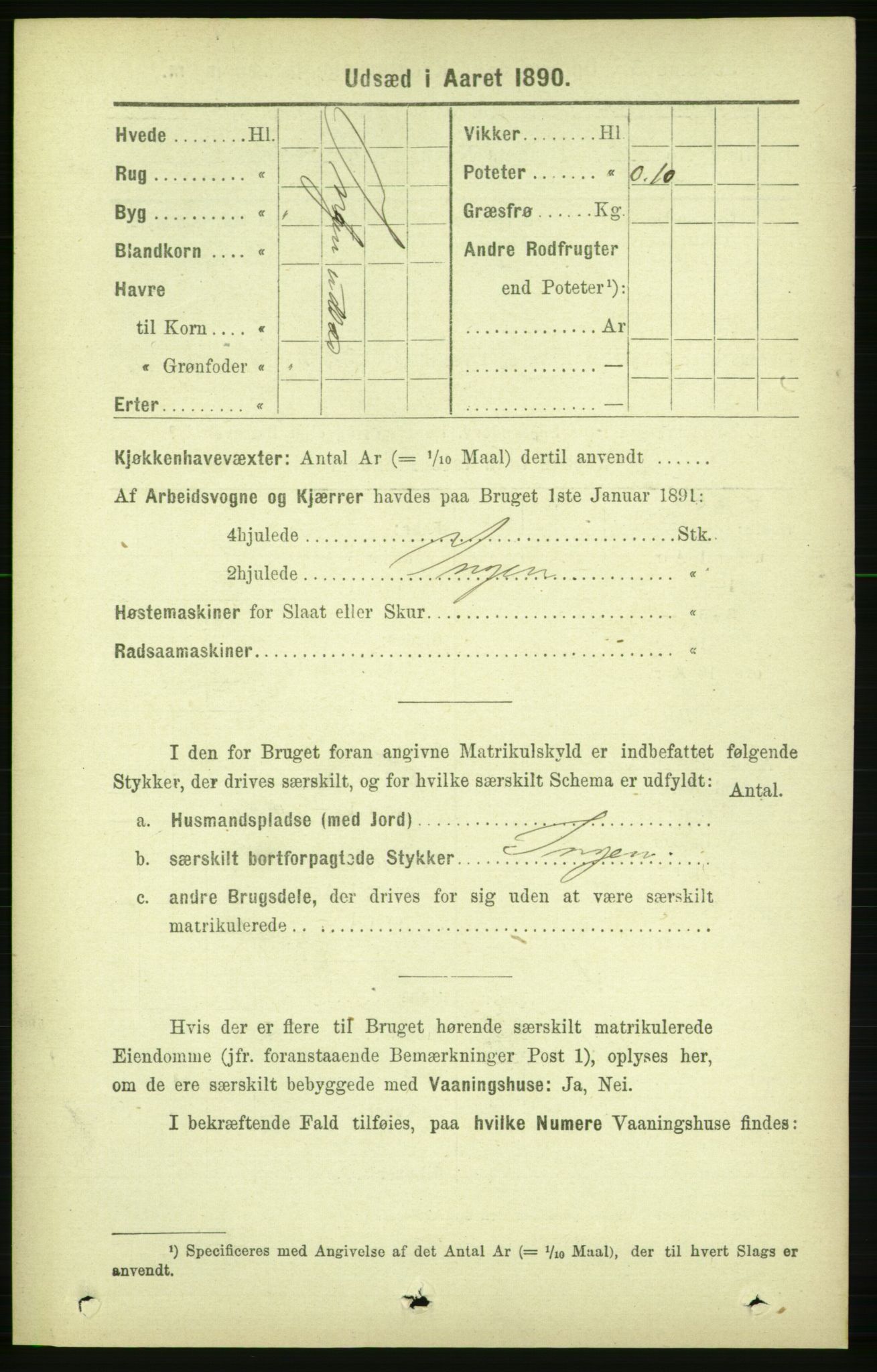 RA, 1891 census for 1727 Beitstad, 1891, p. 6822