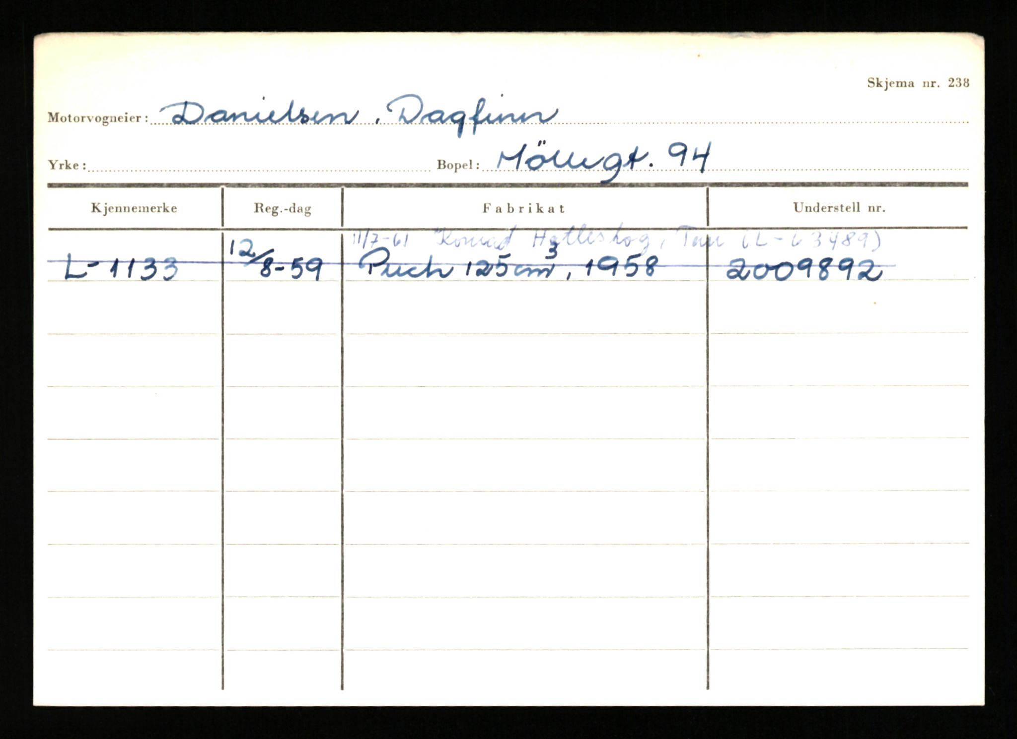 Stavanger trafikkstasjon, AV/SAST-A-101942/0/H/L0006: Dalva - Egersund, 1930-1971, p. 103