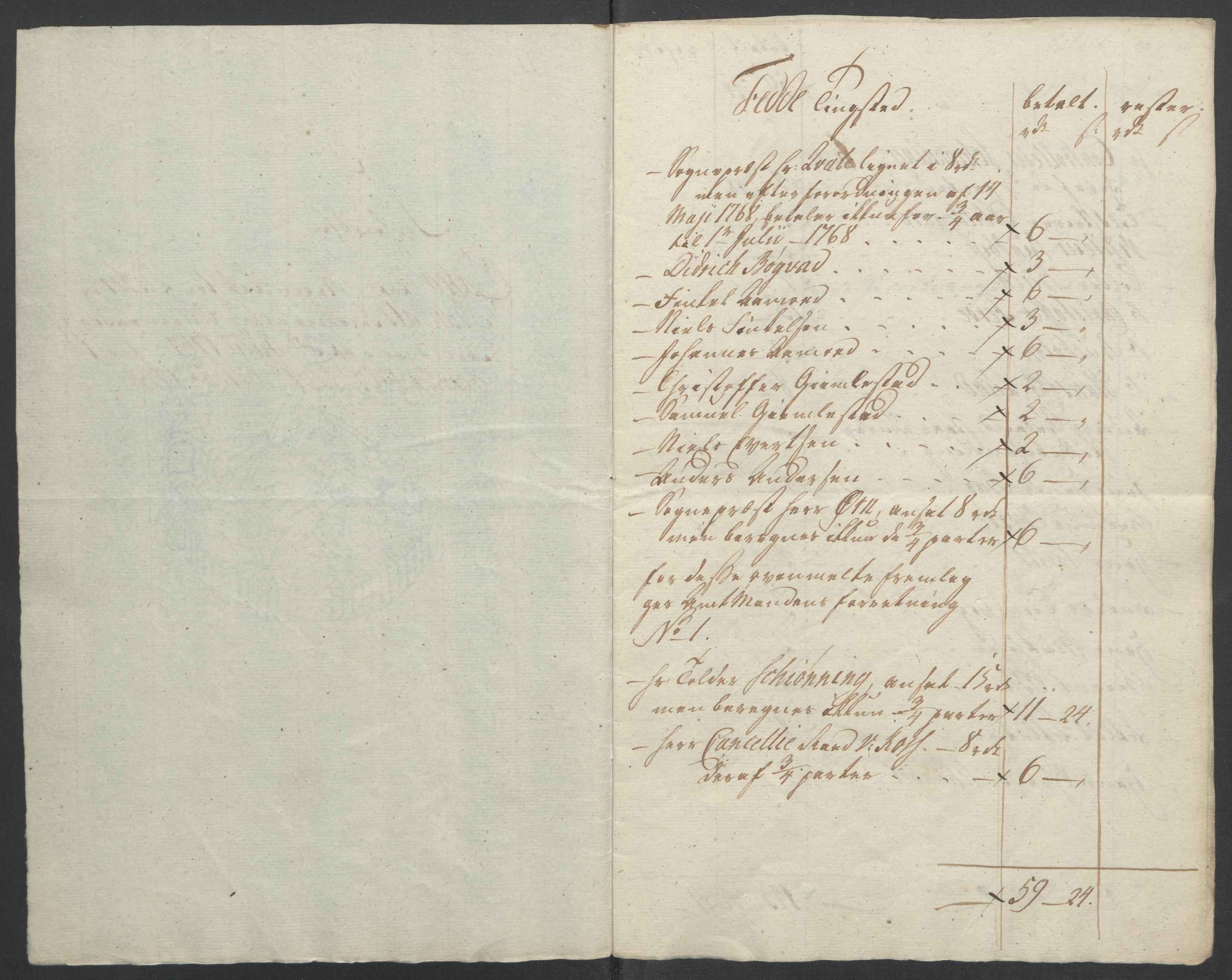 Rentekammeret inntil 1814, Reviderte regnskaper, Fogderegnskap, RA/EA-4092/R45/L2704: Ekstraskatten Lista og Mandal, 1762-1768, p. 334