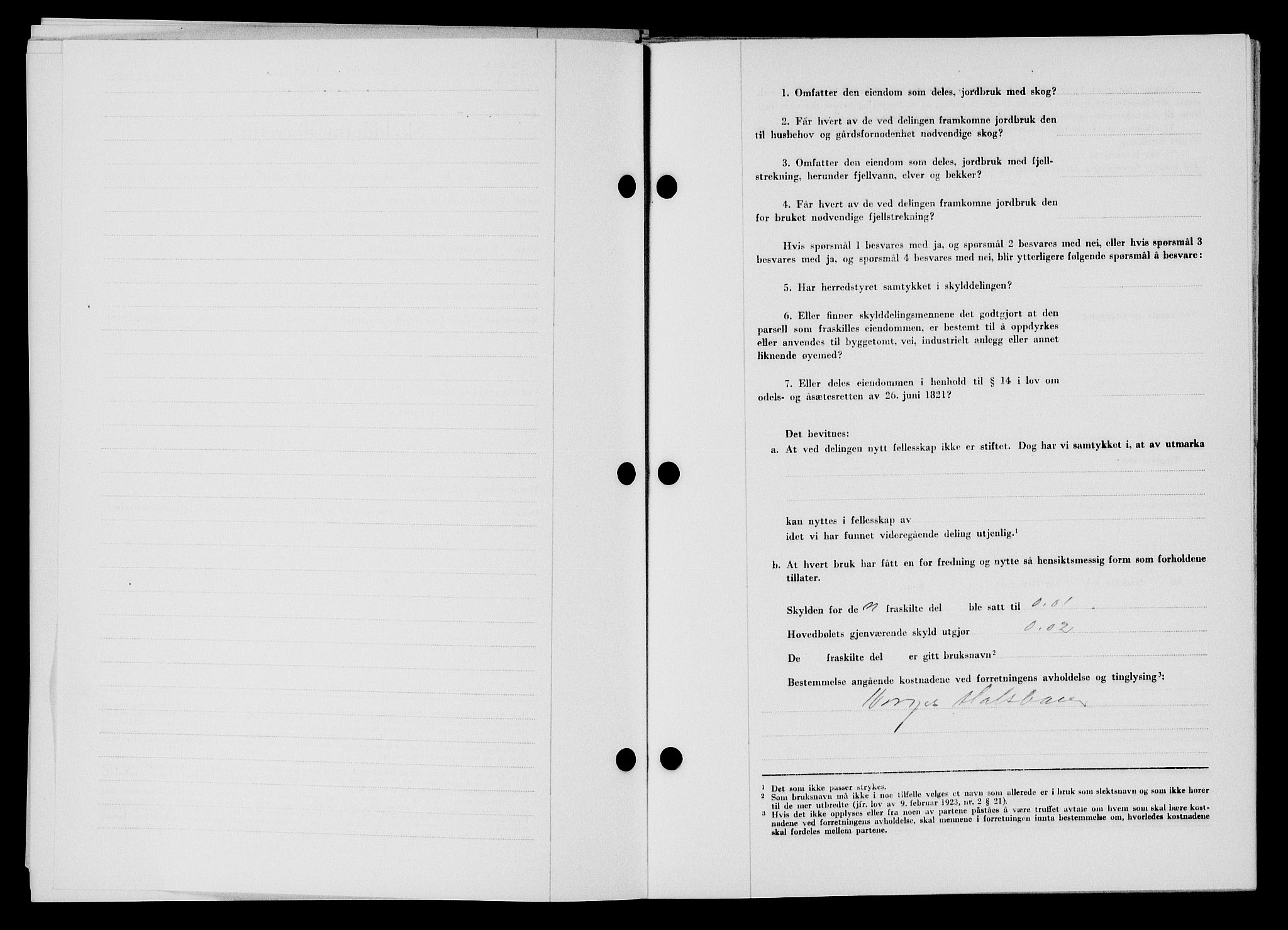 Flekkefjord sorenskriveri, SAK/1221-0001/G/Gb/Gba/L0062: Mortgage book no. A-10, 1947-1947, Diary no: : 614/1947
