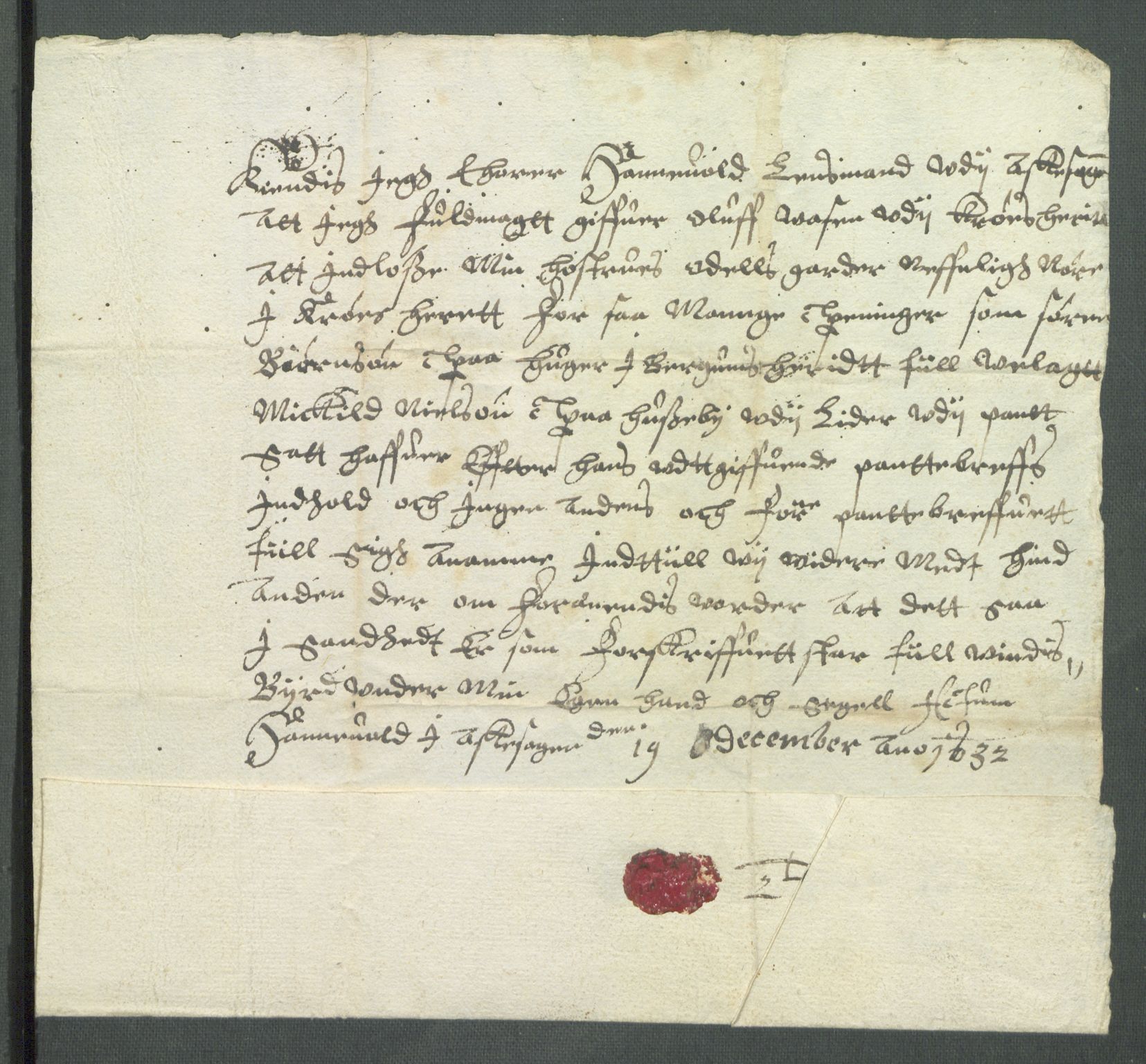 Riksarkivets diplomsamling, RA/EA-5965/F02/L0143: Dokumenter, 1632, p. 94