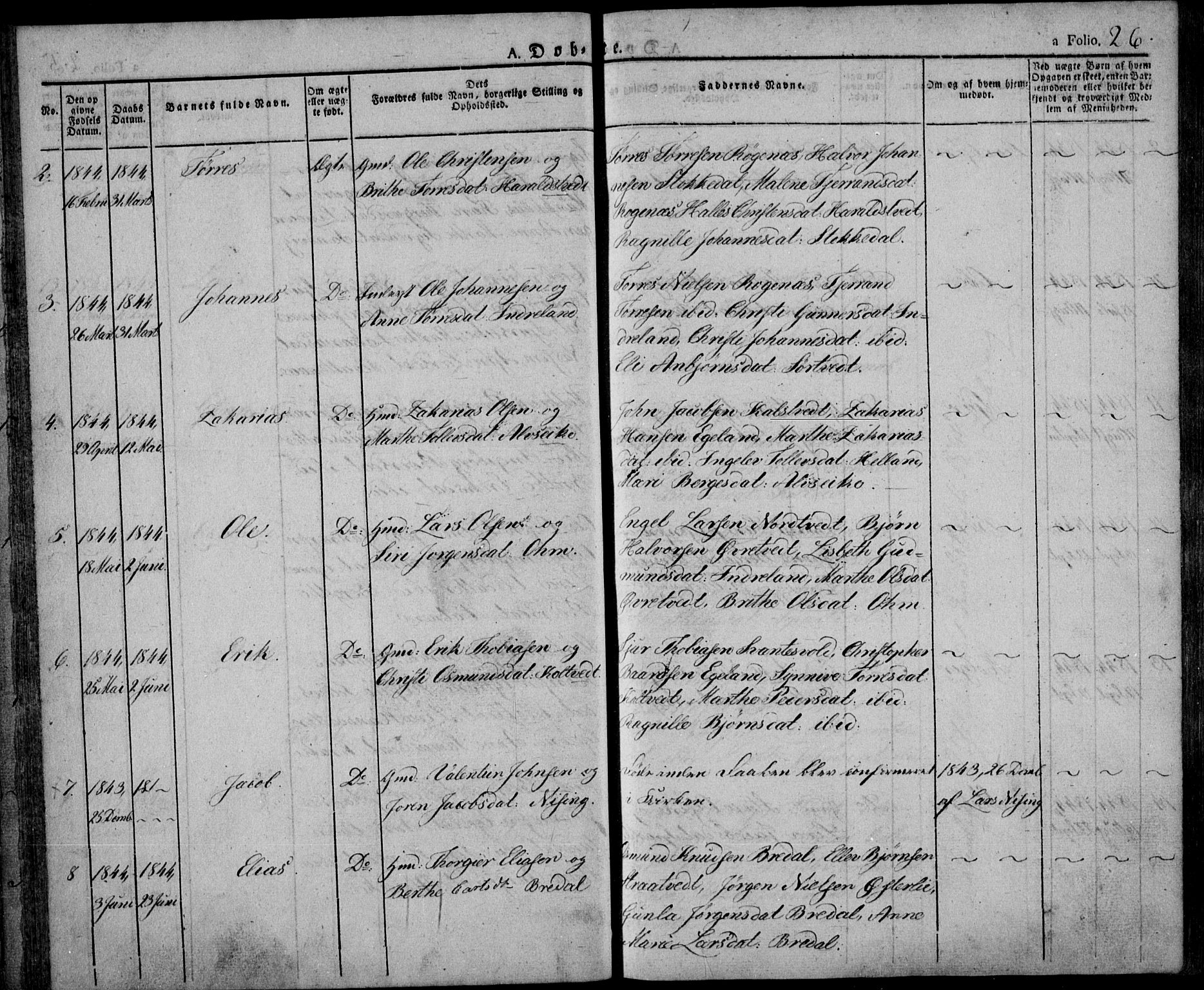 Skjold sokneprestkontor, AV/SAST-A-101847/H/Ha/Haa/L0005: Parish register (official) no. A 5, 1830-1856, p. 26