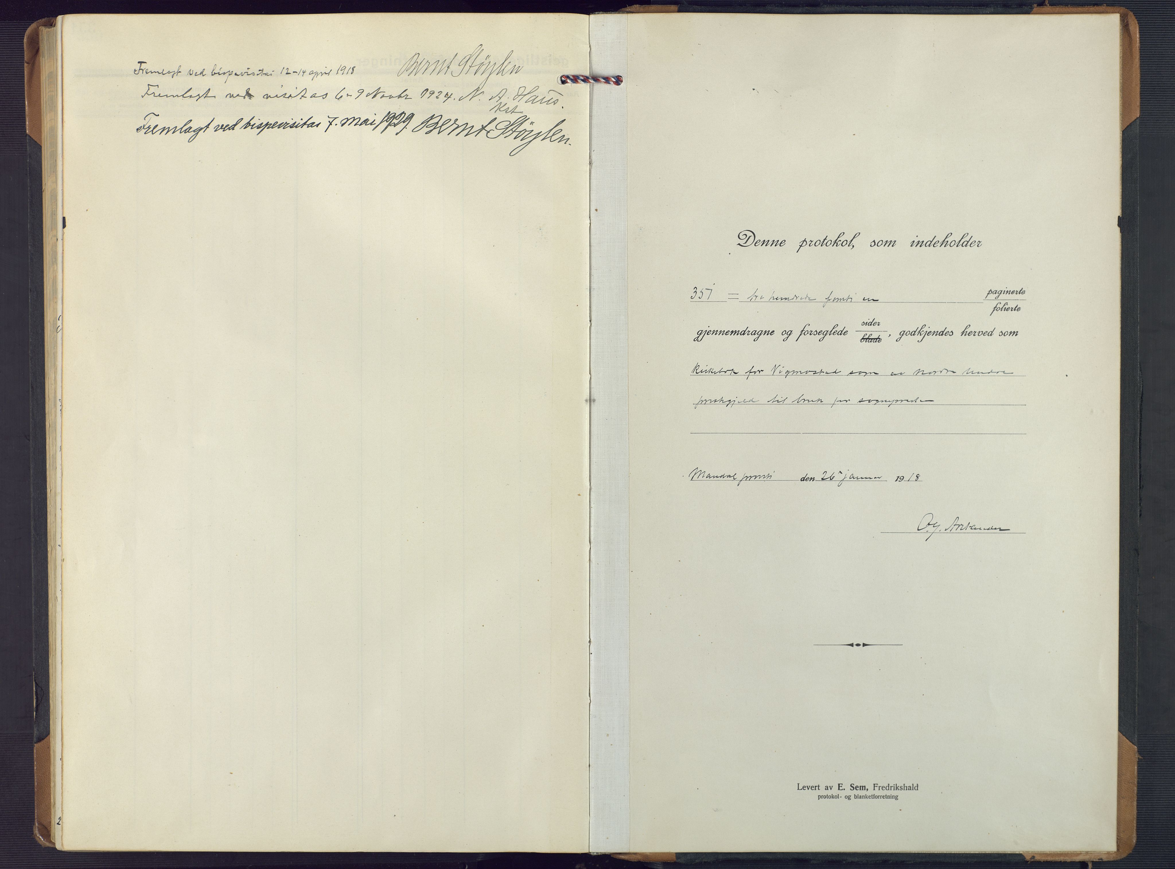 Nord-Audnedal sokneprestkontor, SAK/1111-0032/F/Fa/Fab/L0005: Parish register (official) no. A 5, 1918-1925