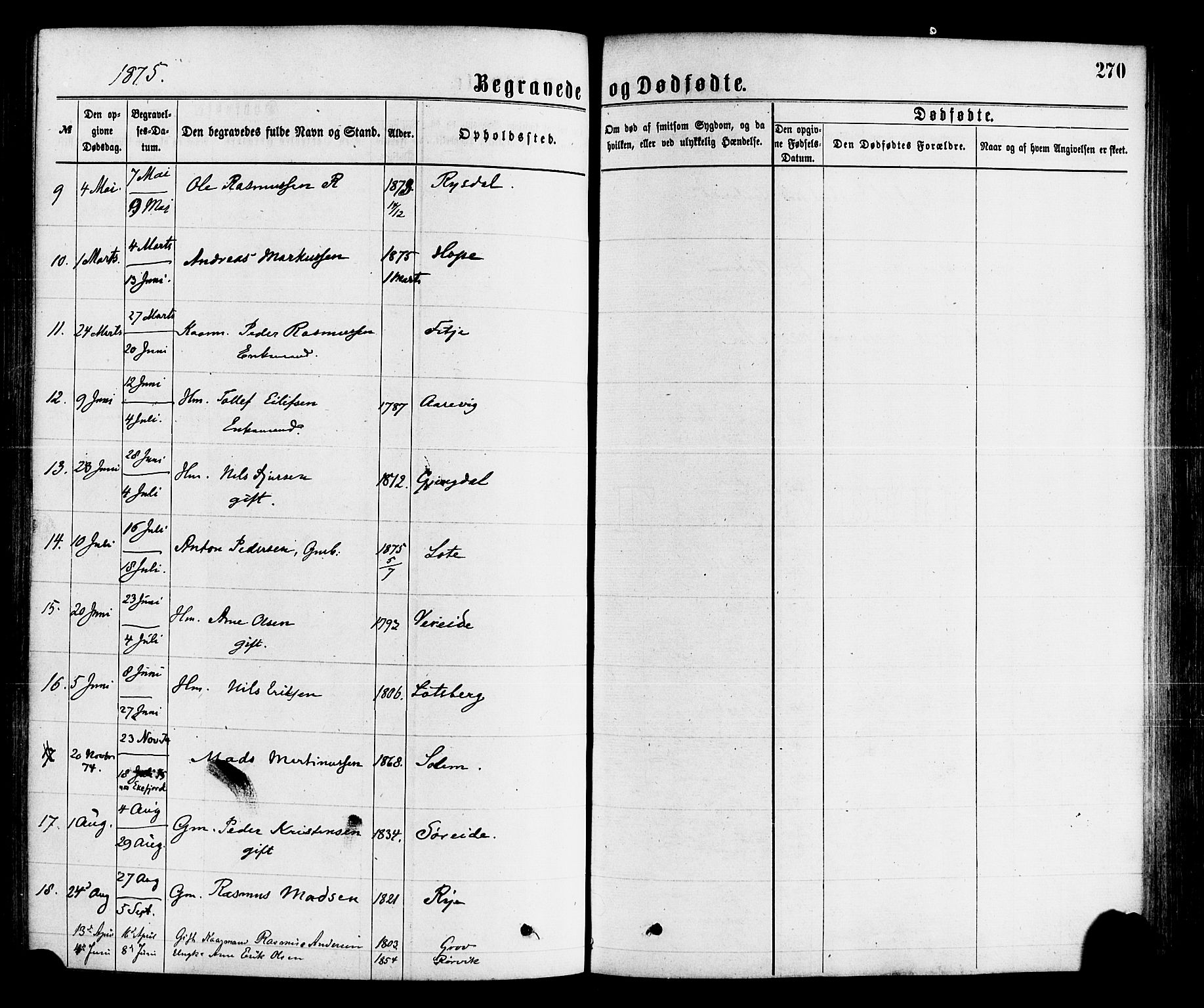 Gloppen sokneprestembete, SAB/A-80101/H/Haa/Haaa/L0010: Parish register (official) no. A 10, 1871-1884, p. 270