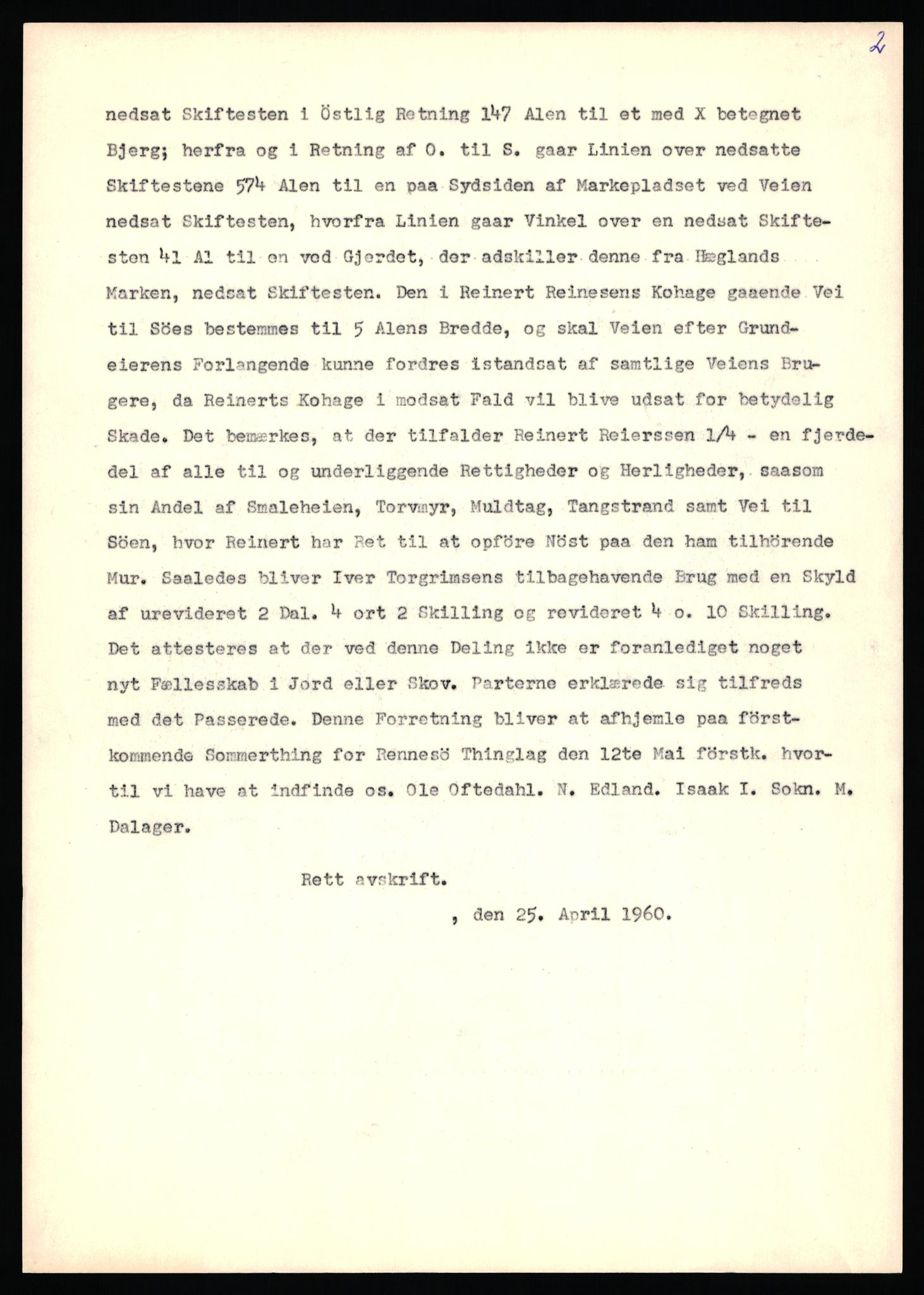 Statsarkivet i Stavanger, AV/SAST-A-101971/03/Y/Yj/L0099: Avskrifter sortert etter gårdsnavn: Østerhus - Åkre, 1750-1930, p. 135