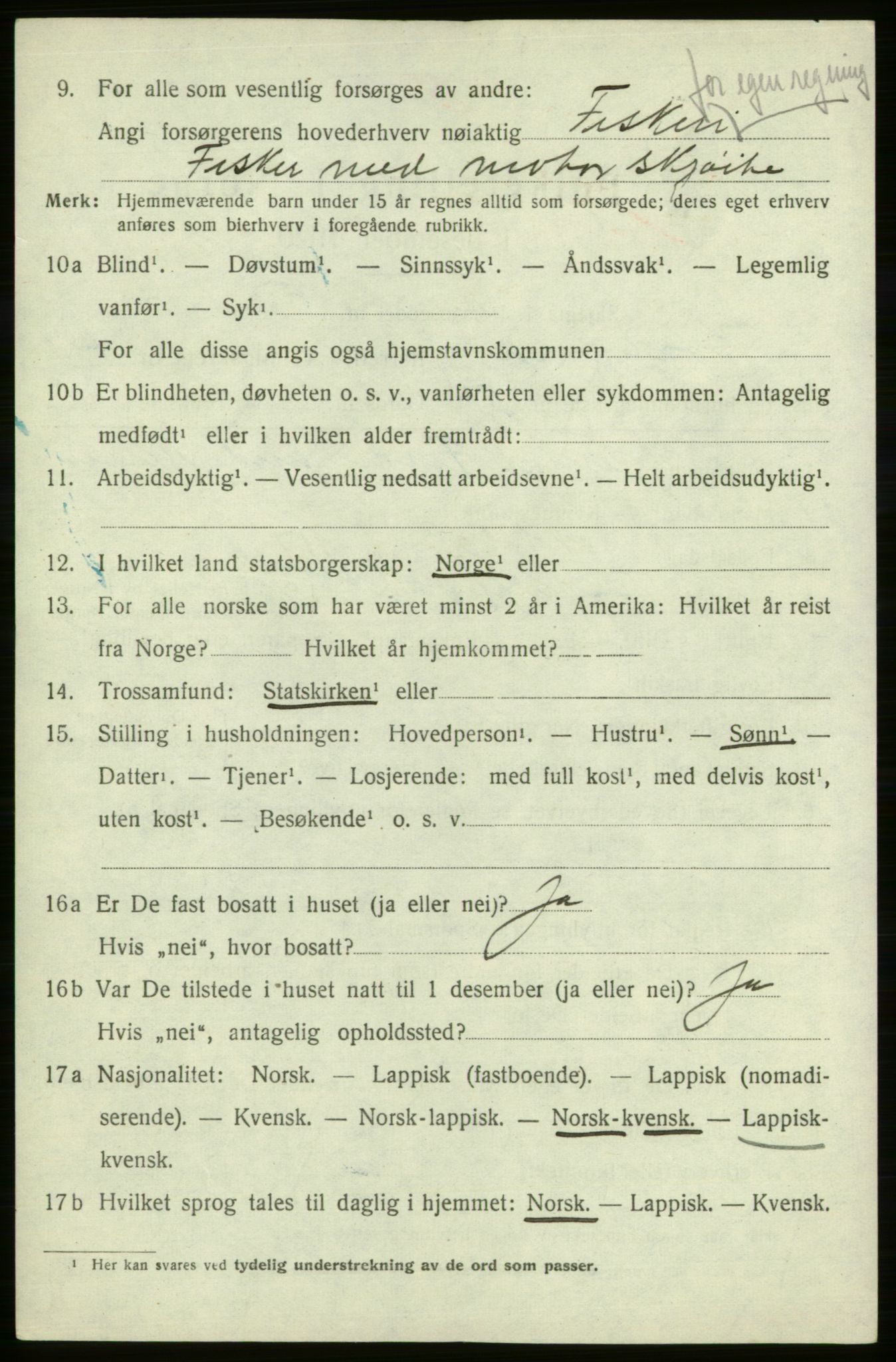 SATØ, 1920 census for , 1920, p. 1577