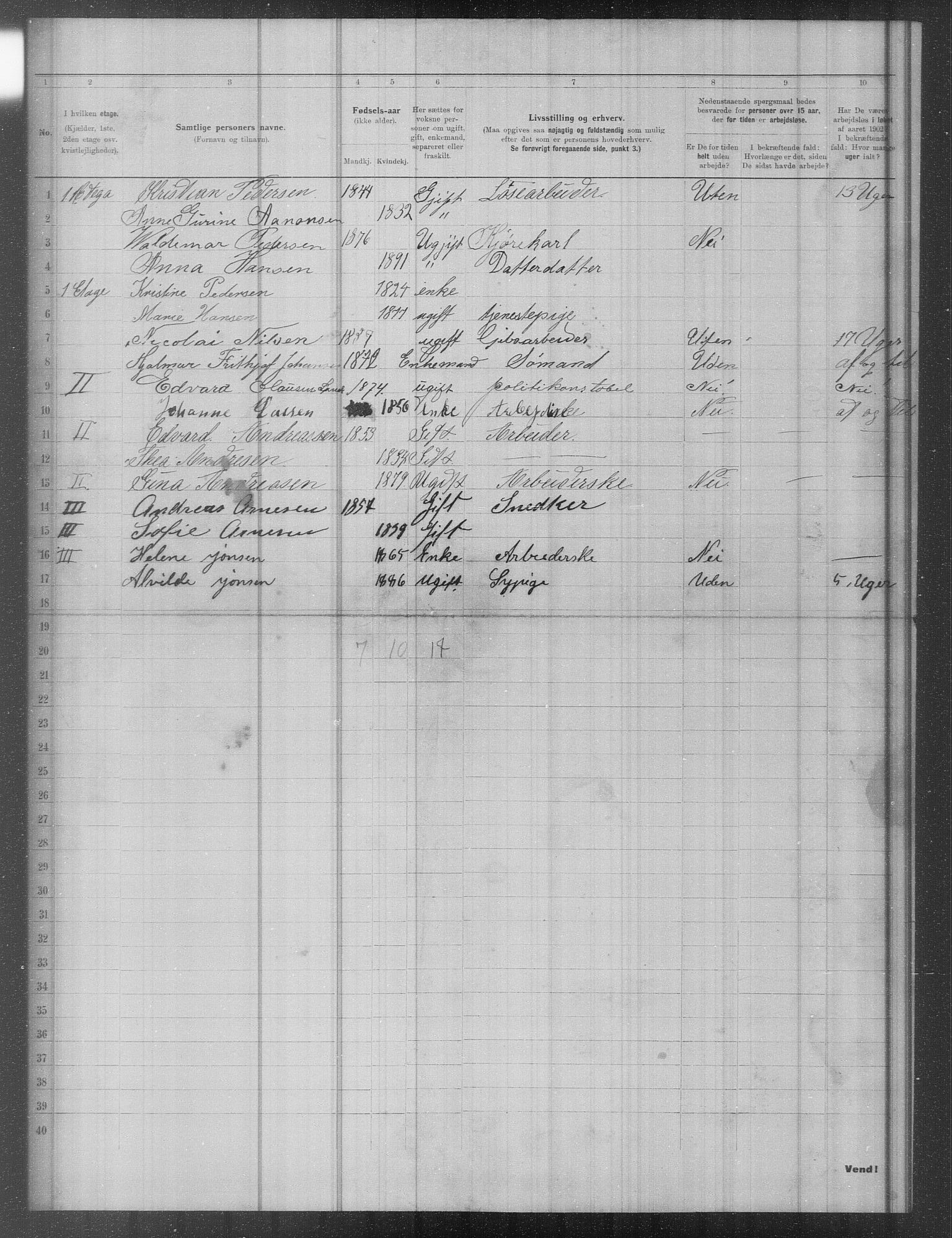 OBA, Municipal Census 1902 for Kristiania, 1902, p. 12332